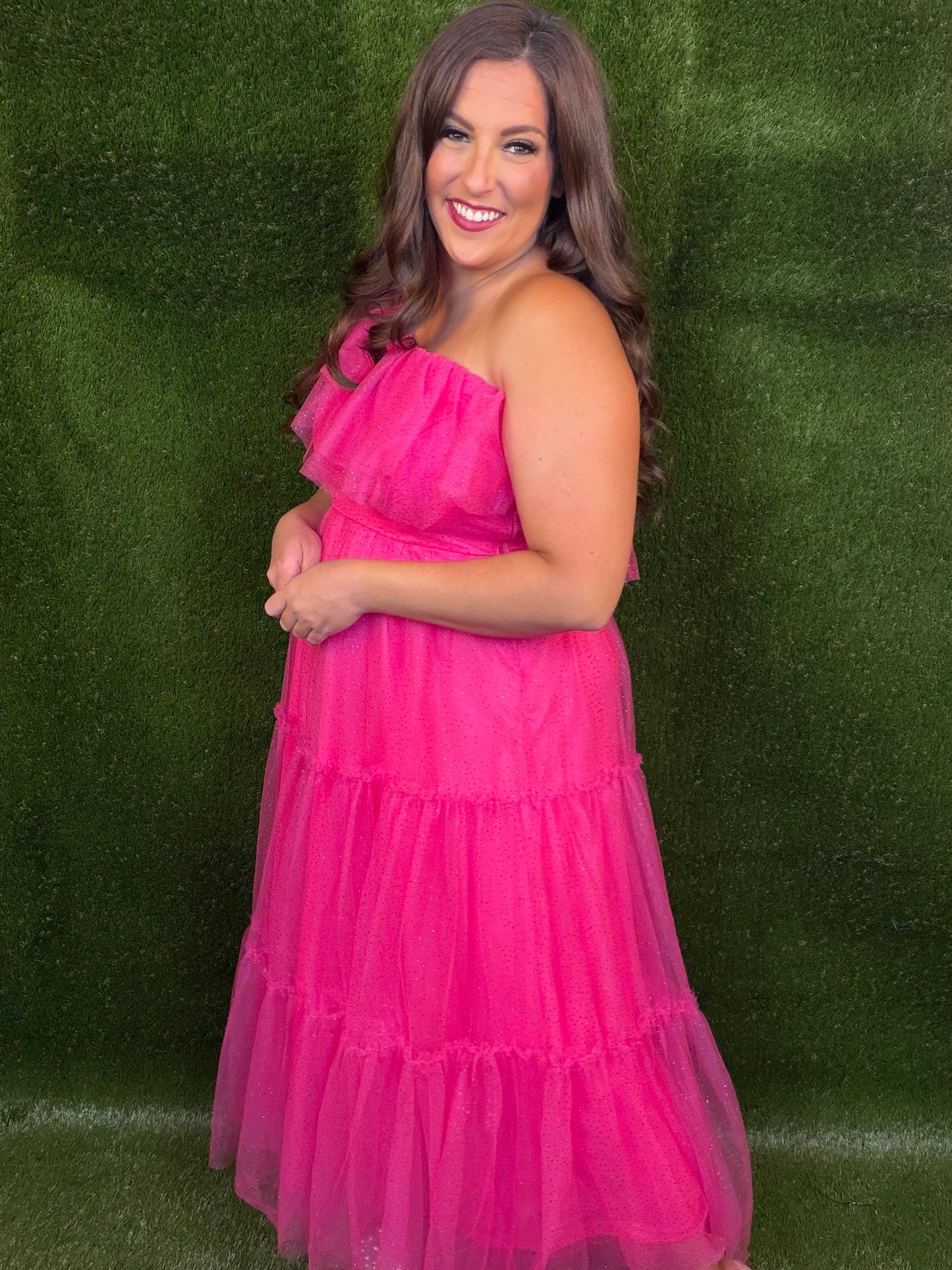 Life's A Party Midi Dress - Hot Pink