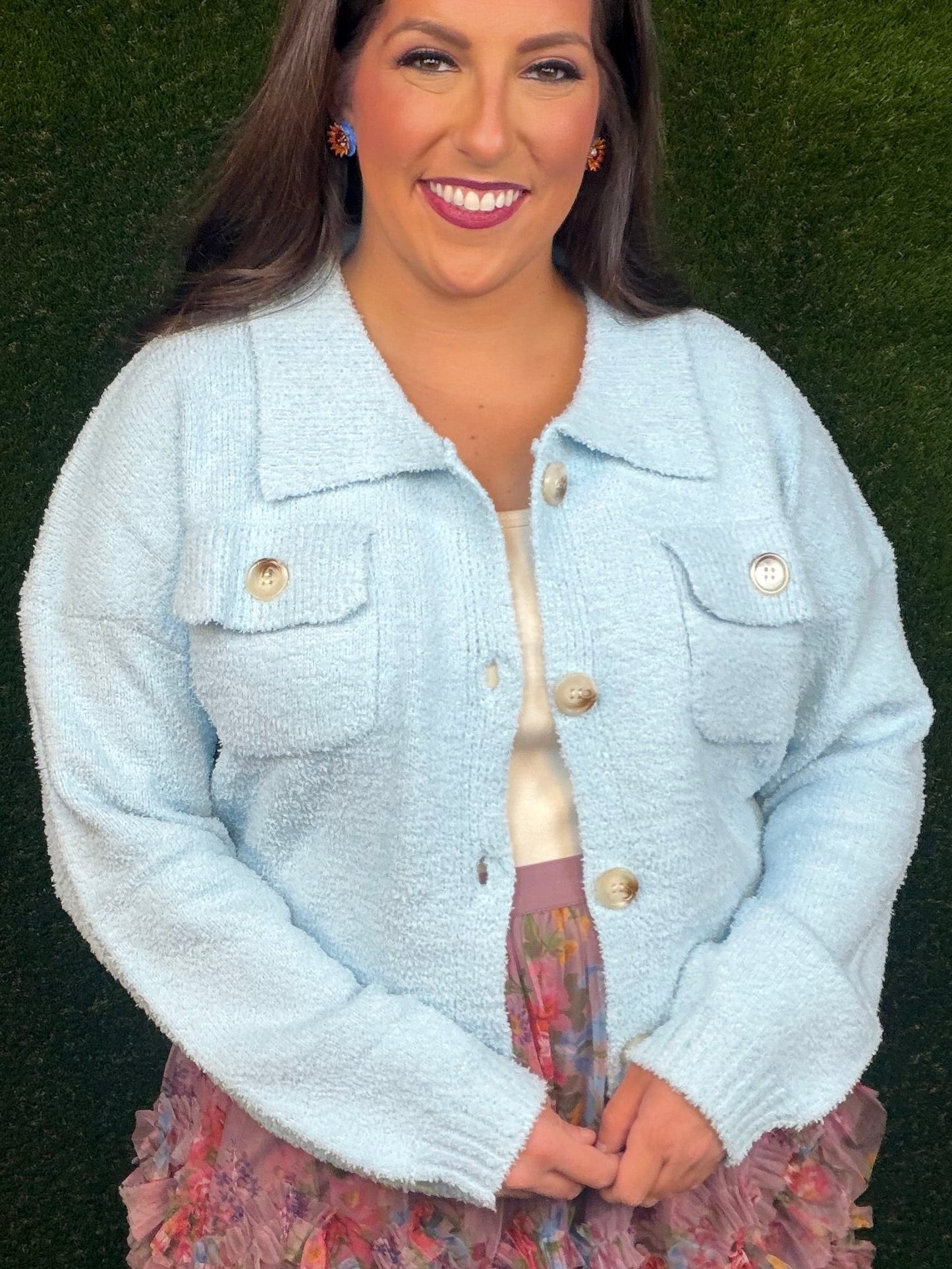 Sky Cloud Fuzzy Sweater