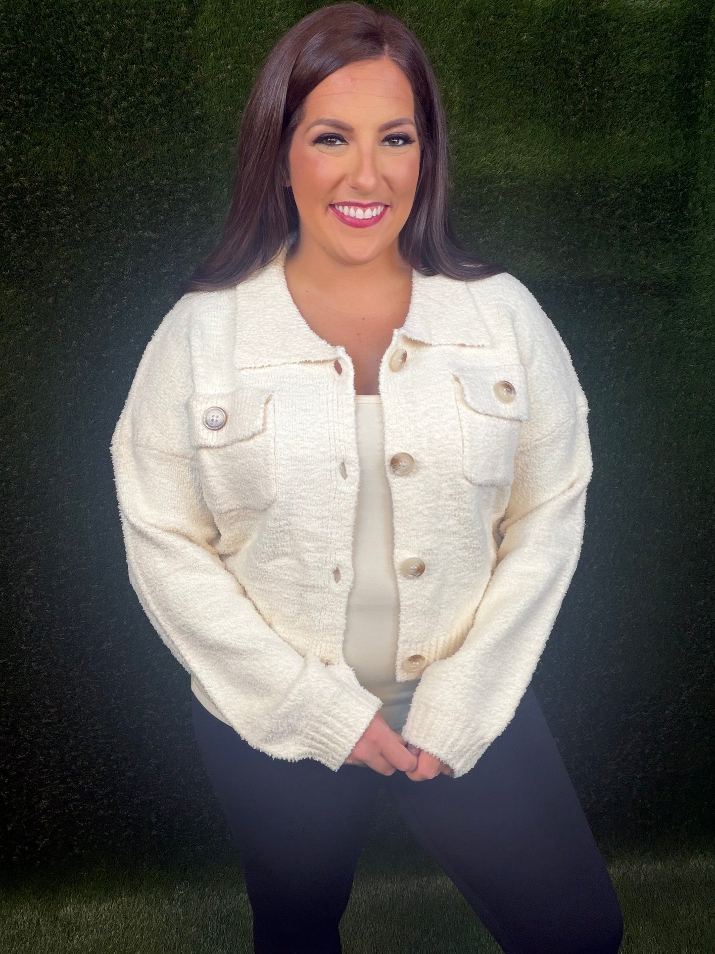 Vanilla Cloud Fuzzy Sweater - Cream
