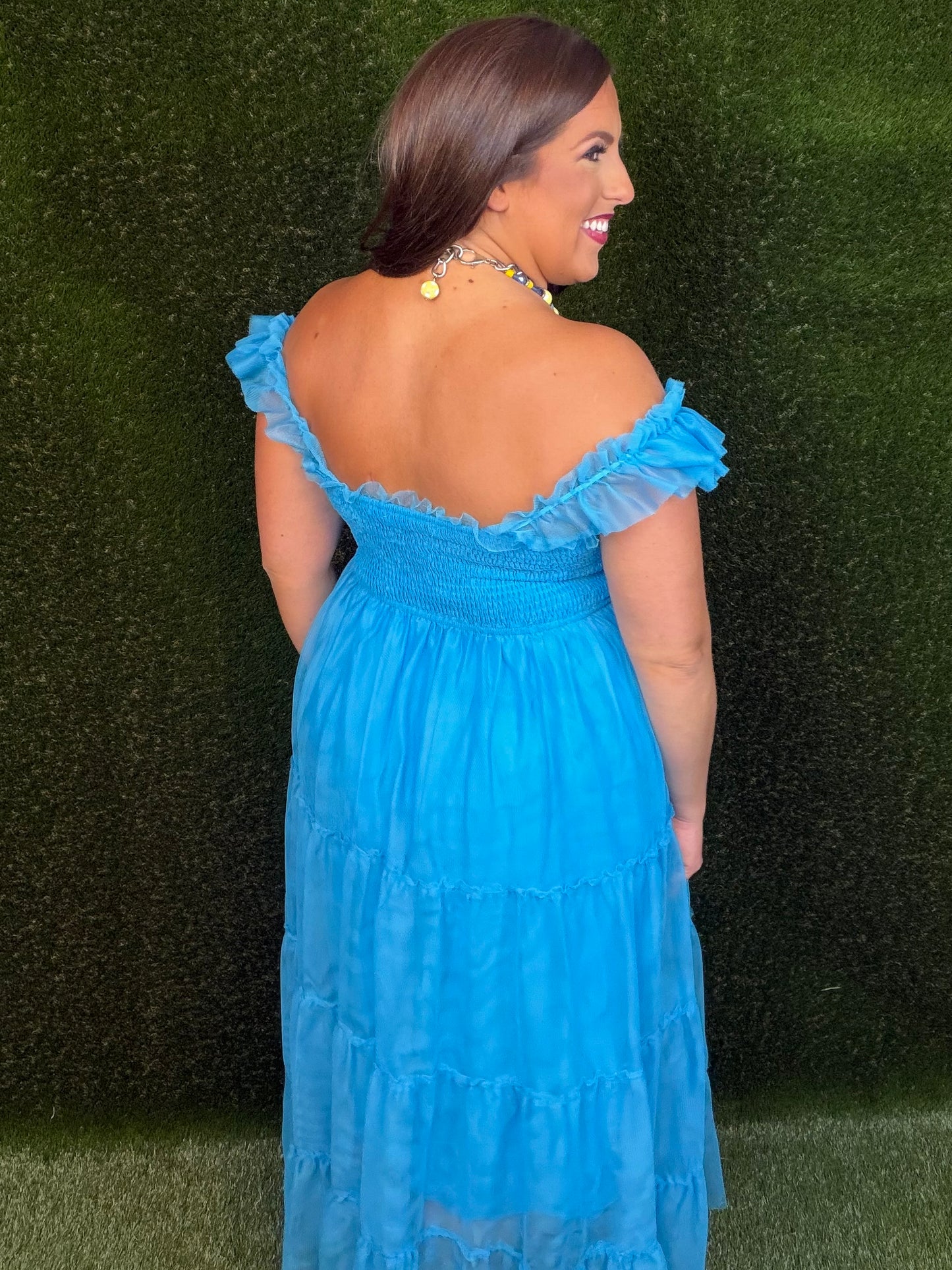 Belle Of The Ball Tulle Midi Dress - Hawaiian Blue