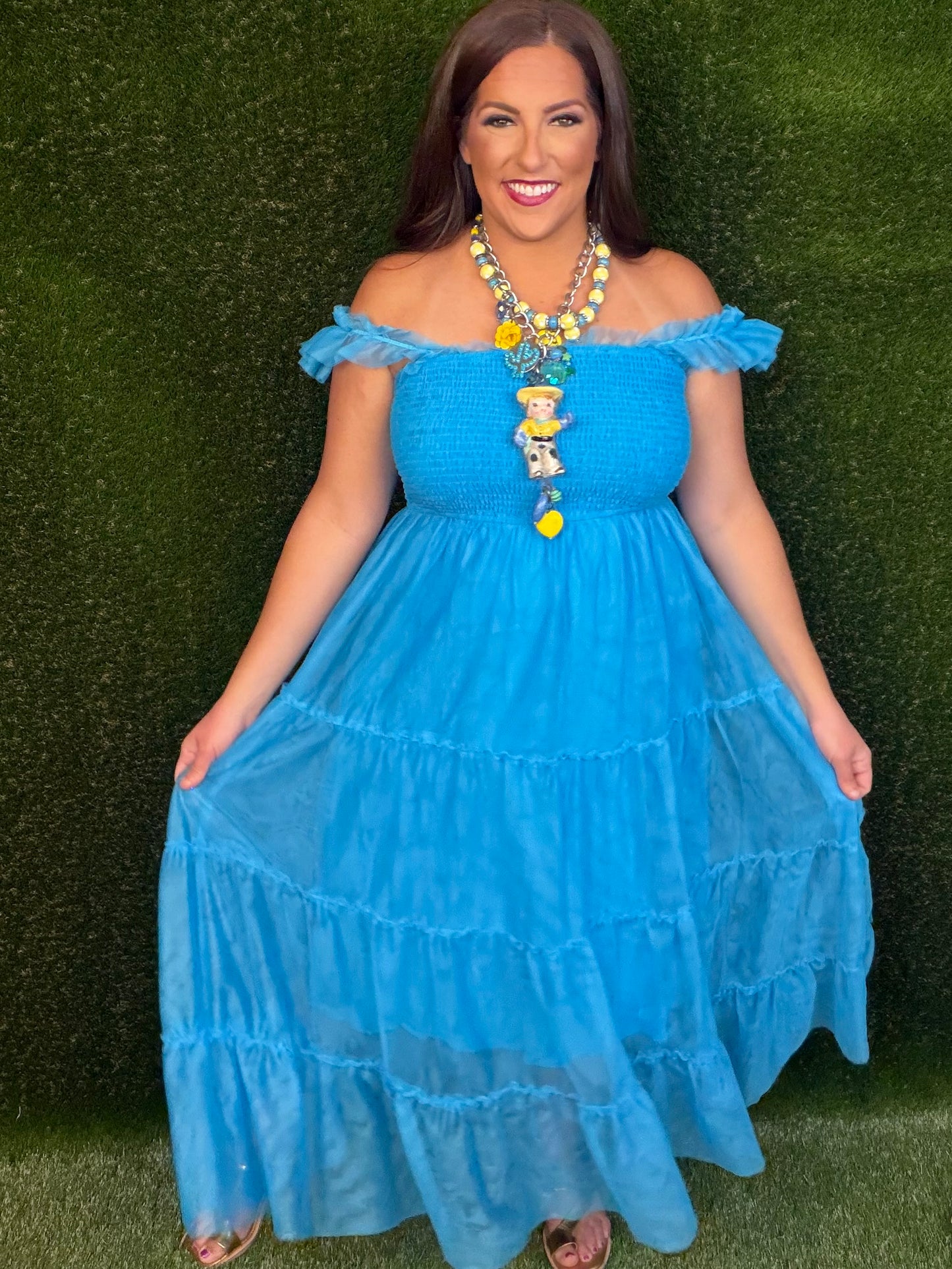 Belle Of The Ball Tulle Midi Dress - Hawaiian Blue