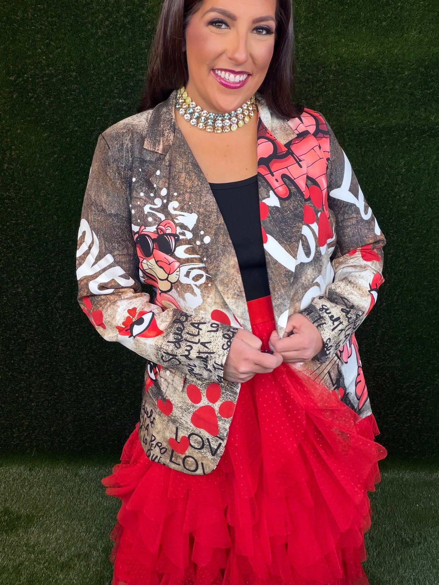Sophisticated Wit Panther Blazer