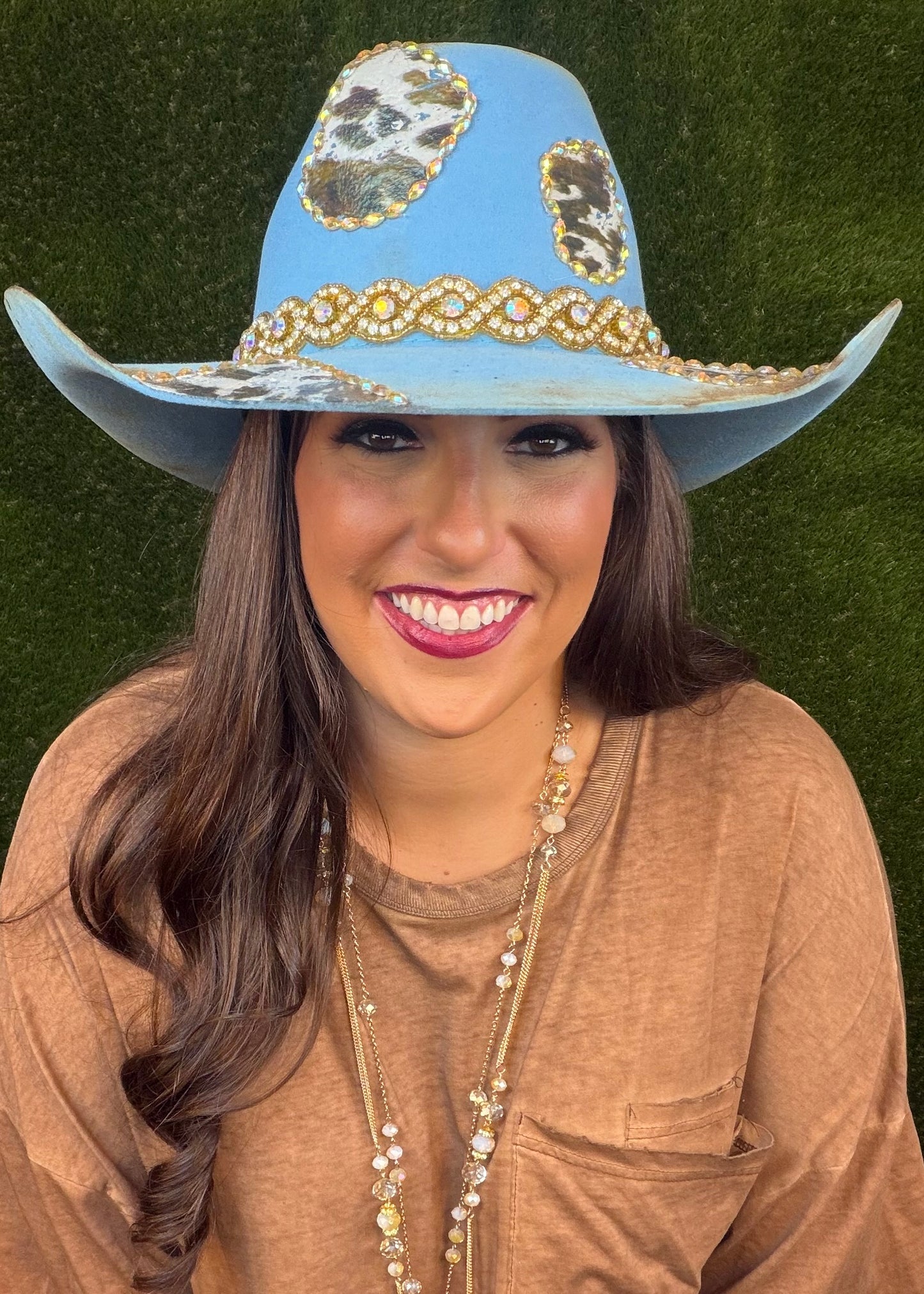 My Cows, My Pasture - Sky Blue Cowboy Hat - Size Large
