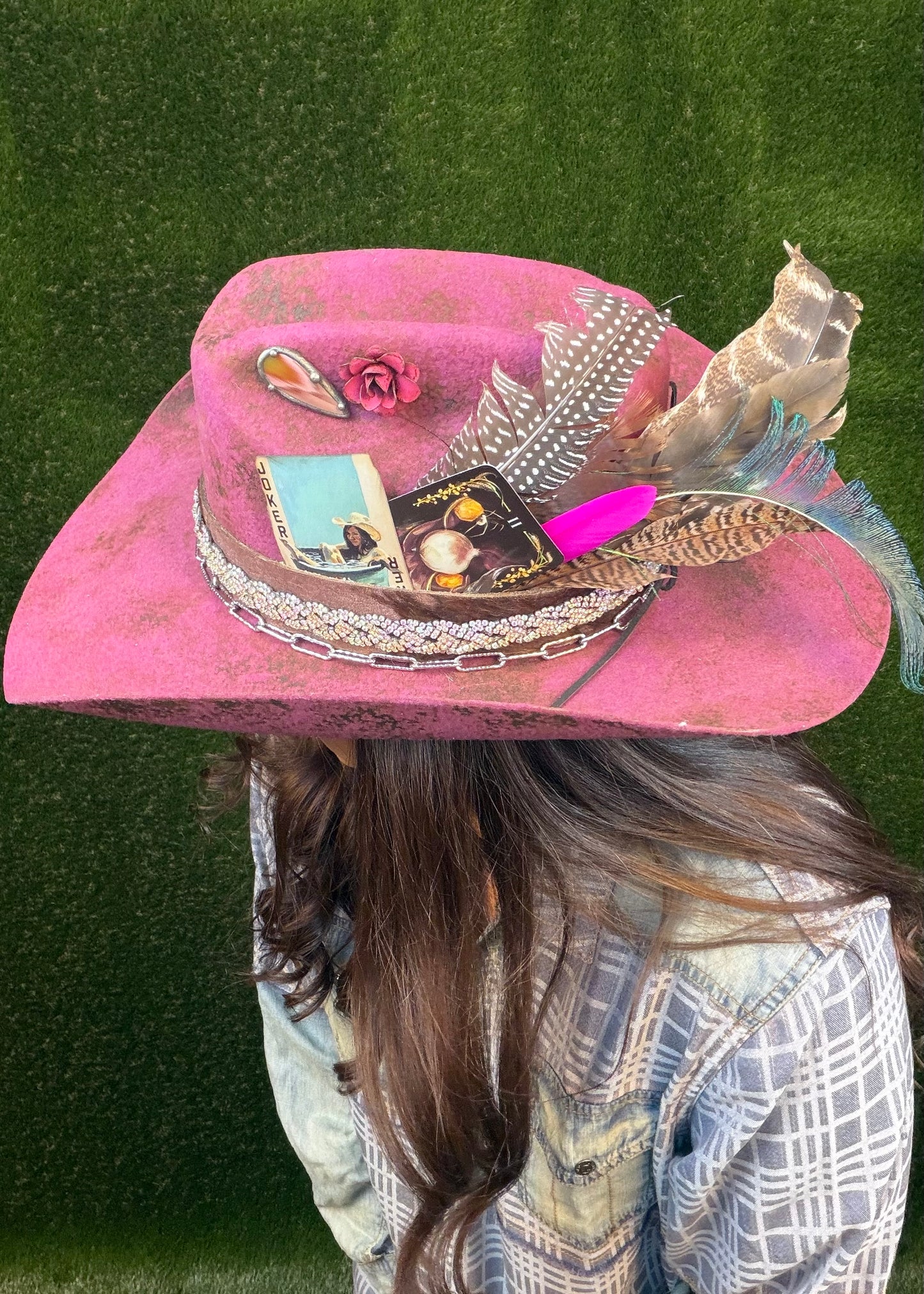 Plum Rose Cowboy Hat - Size Medium