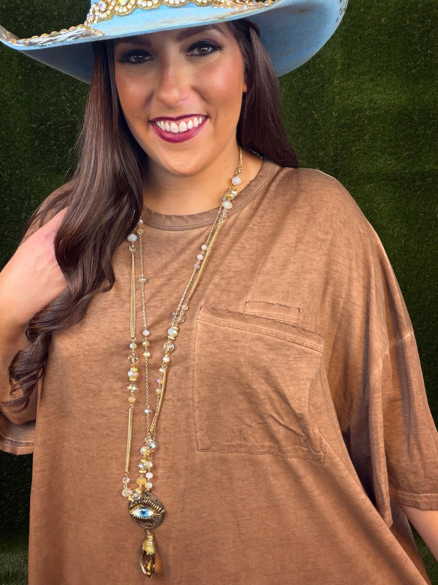 Eye See You Long Necklace