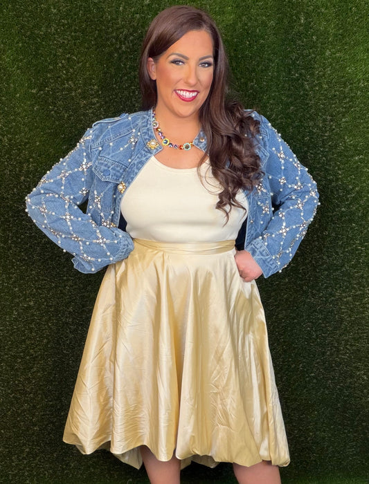 Pop The Bubbly Champagne Skirt