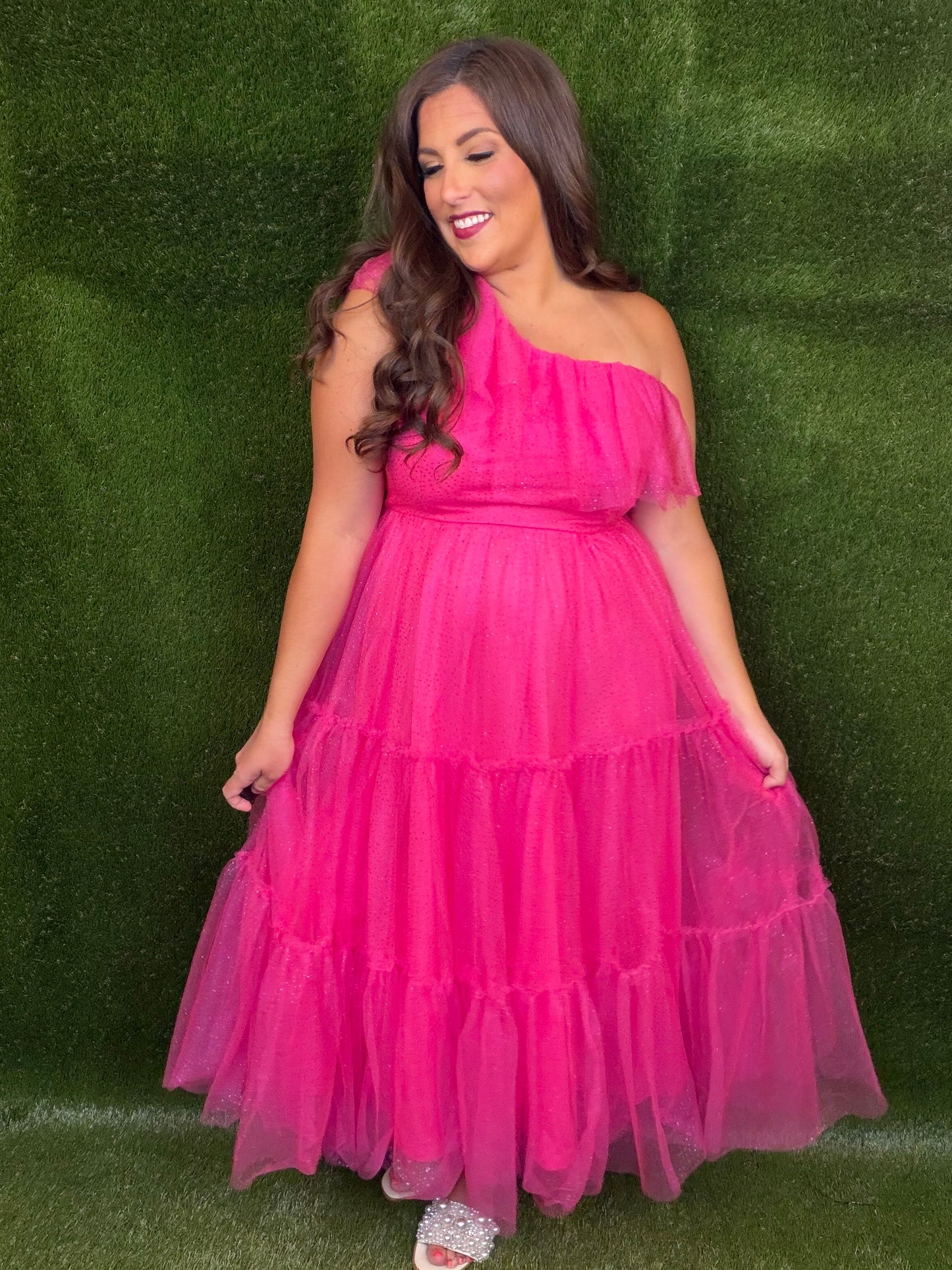 Life's A Party Midi Dress - Hot Pink