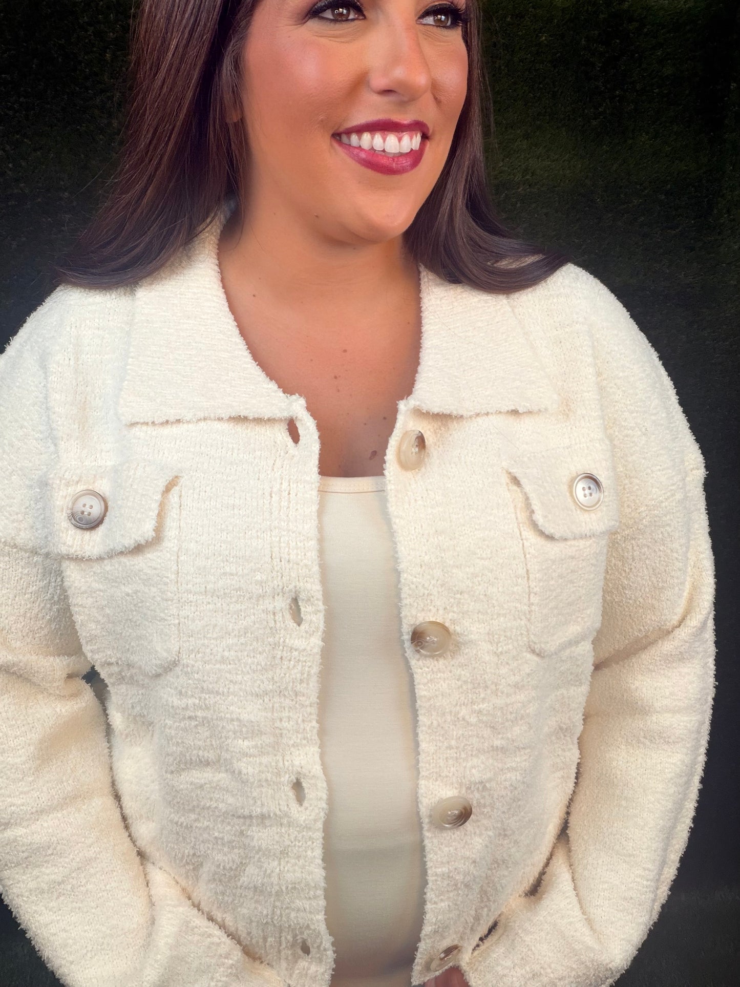 Vanilla Cloud Fuzzy Sweater - Cream
