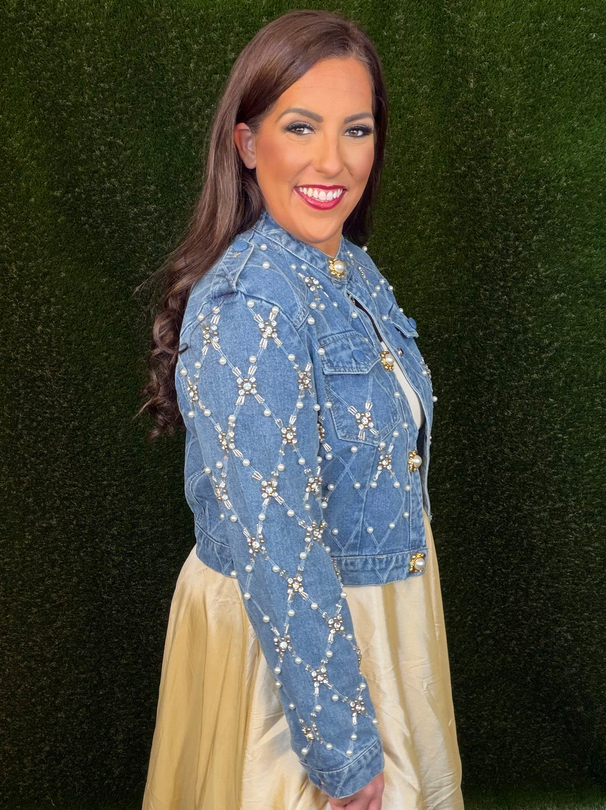Criss-Cross Denim Jacket