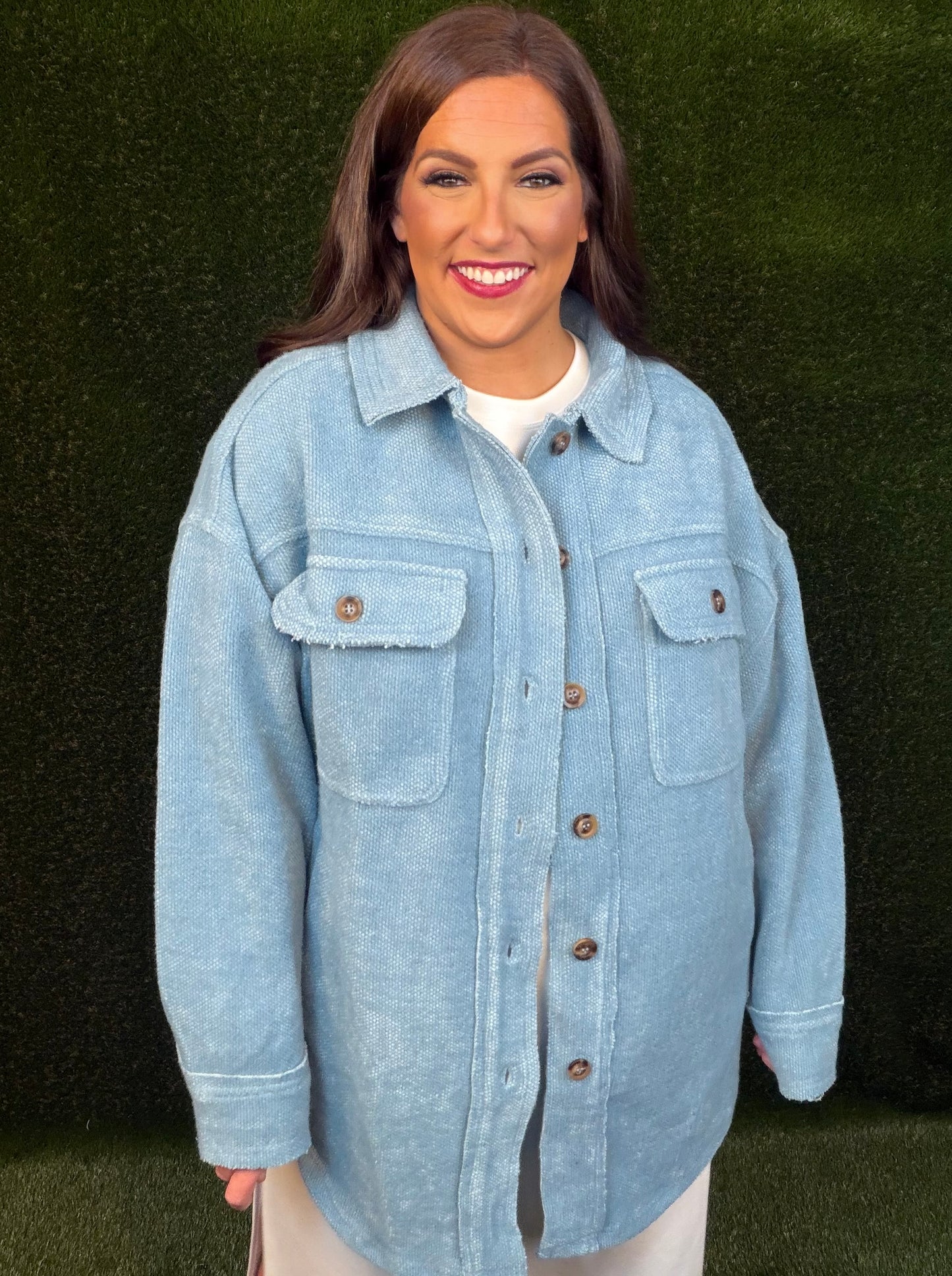 Trailblazer Shirt Jacket - Dusty Blue