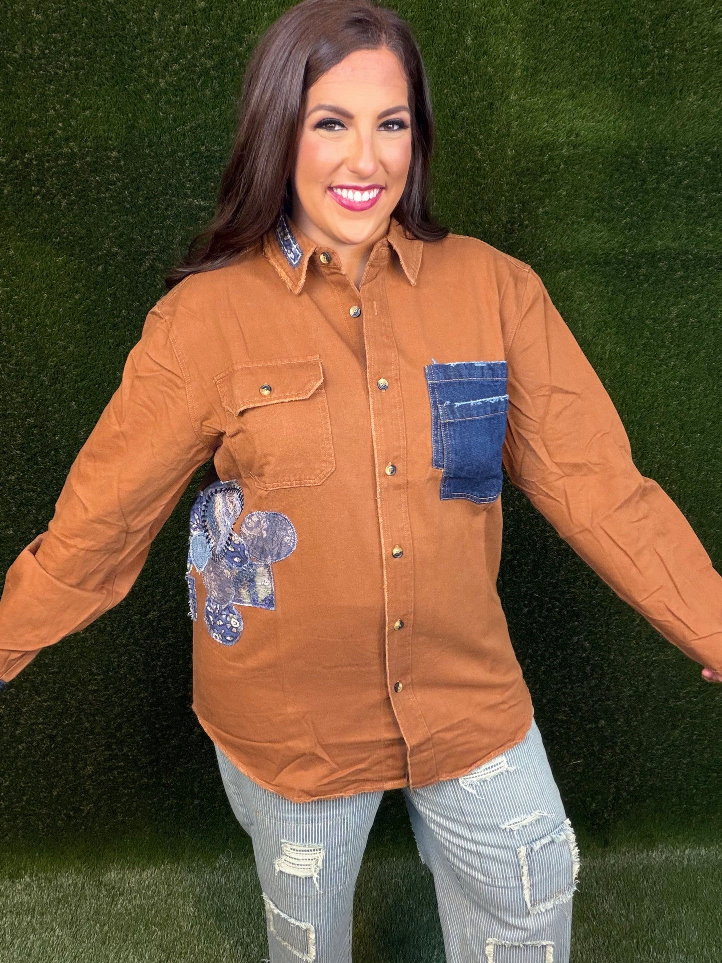 Going Places Shirt - Chestnut Brown