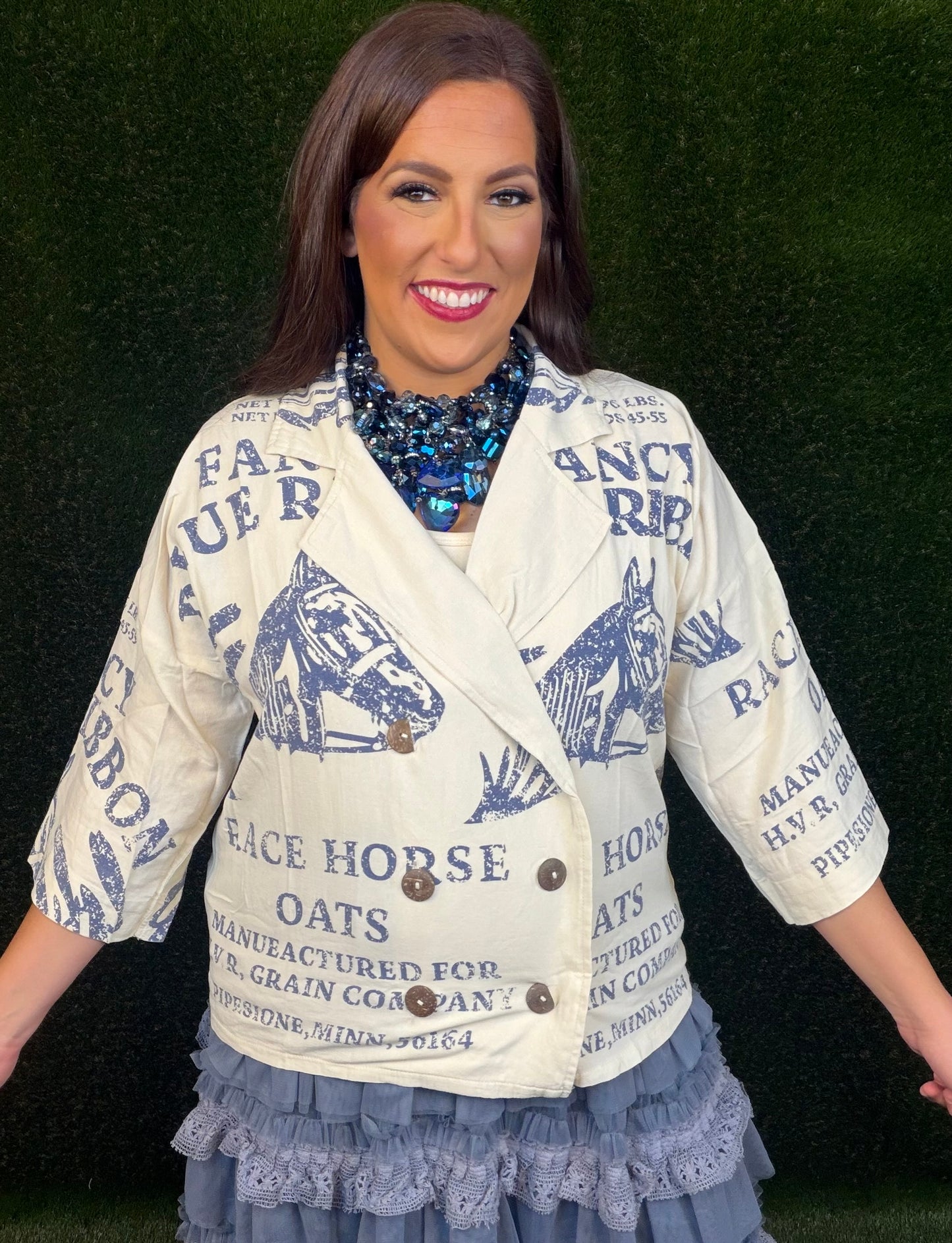 Gold Farm Grown Flour Sack Jacket - Blue Ribbon Horse