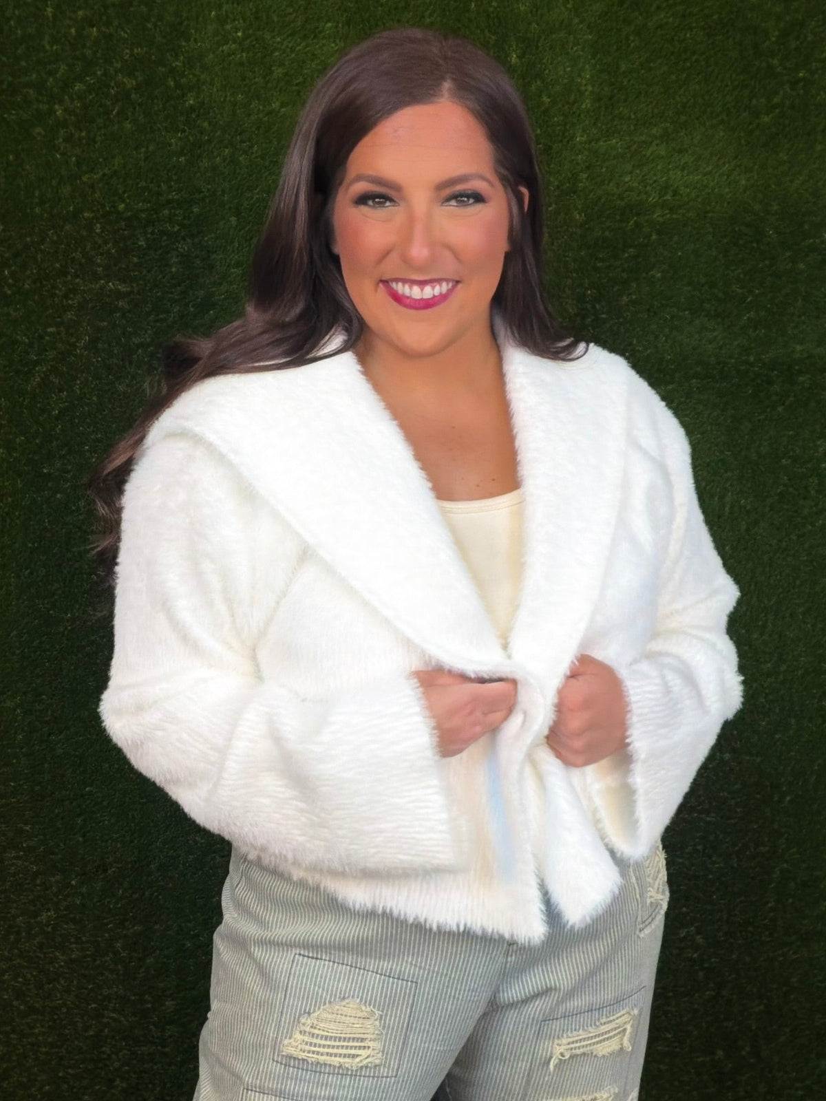 Cuddly Teddy Sweater - White