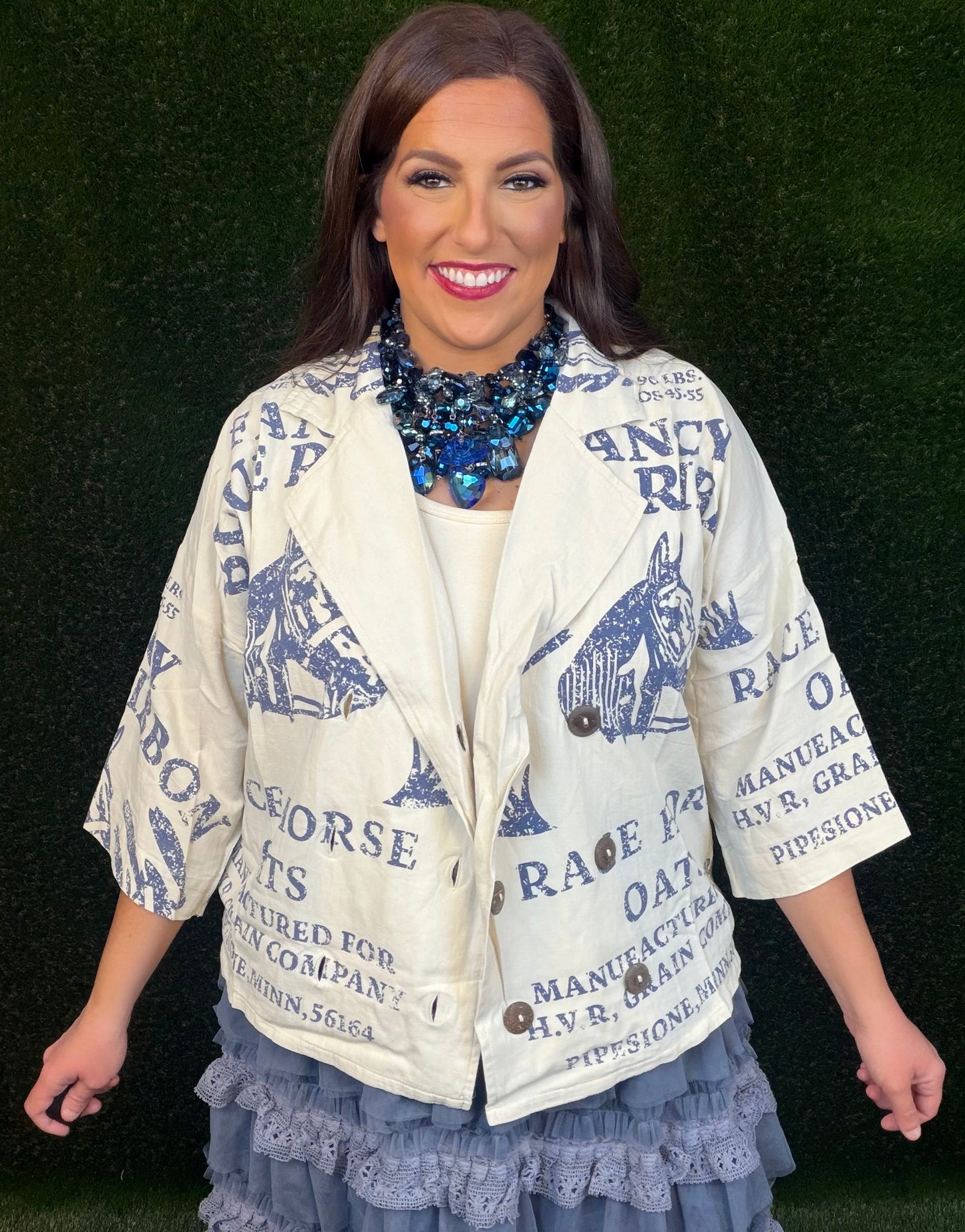 Gold Farm Grown Flour Sack Jacket - Blue Ribbon Horse