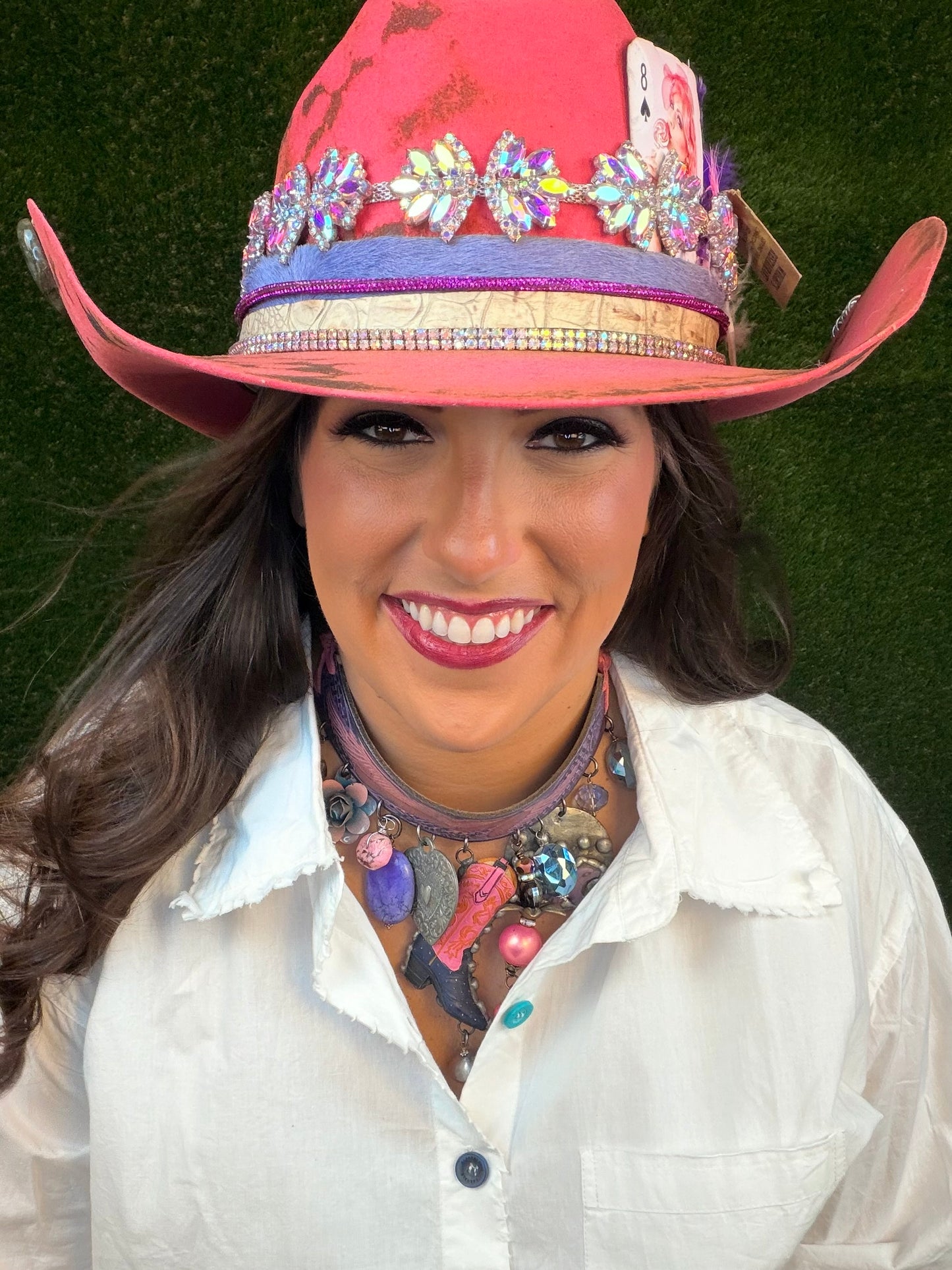 I Want Candy Cowboy Hat - Pink - Size Large