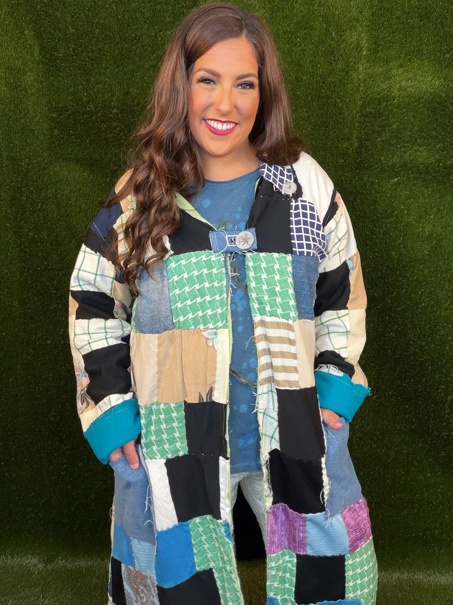 Coat Of Many Colors - Teal/Green