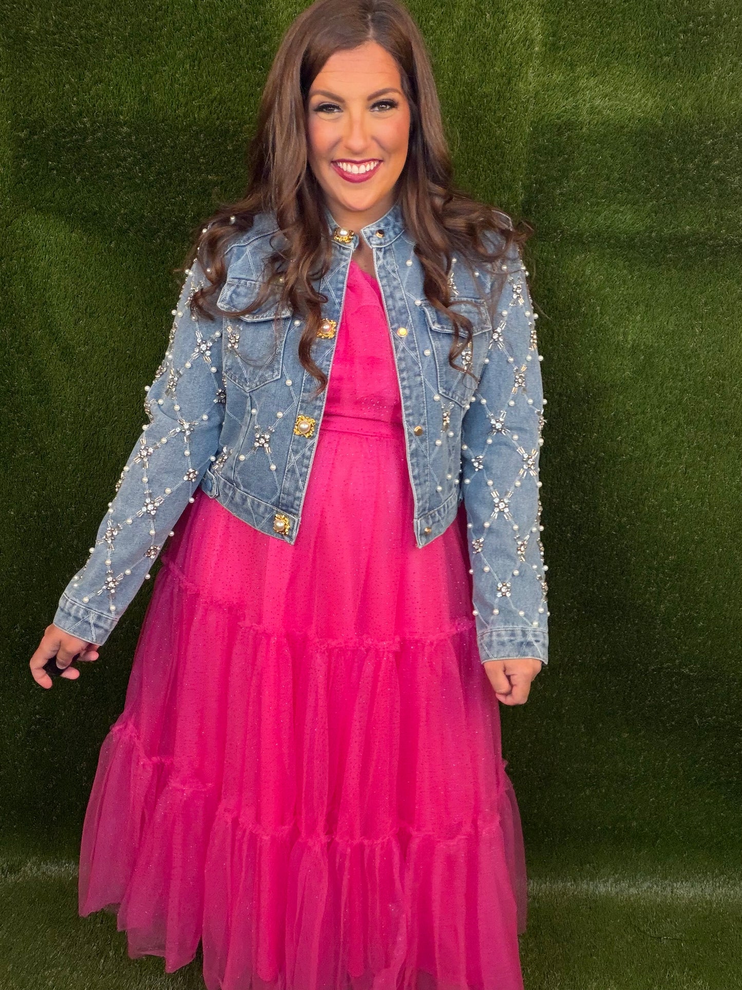Criss-Cross Denim Jacket