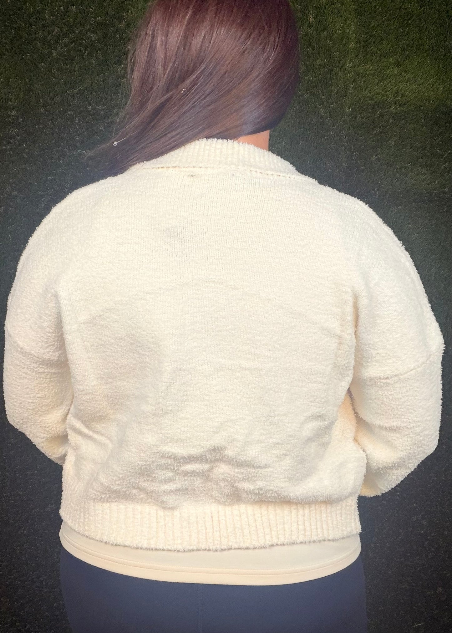 Vanilla Cloud Fuzzy Sweater - Cream