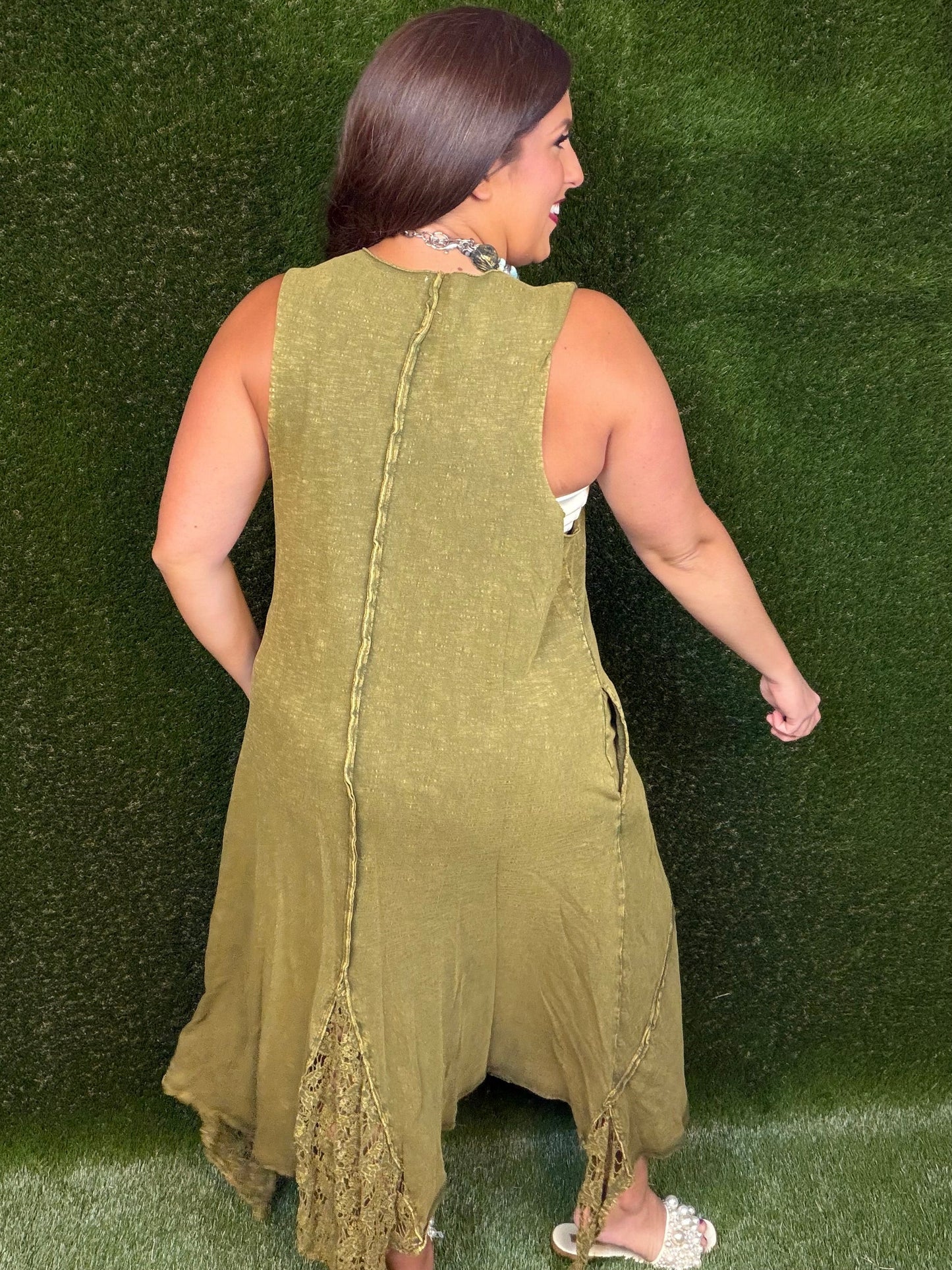 Layer It Up Dress - Olive