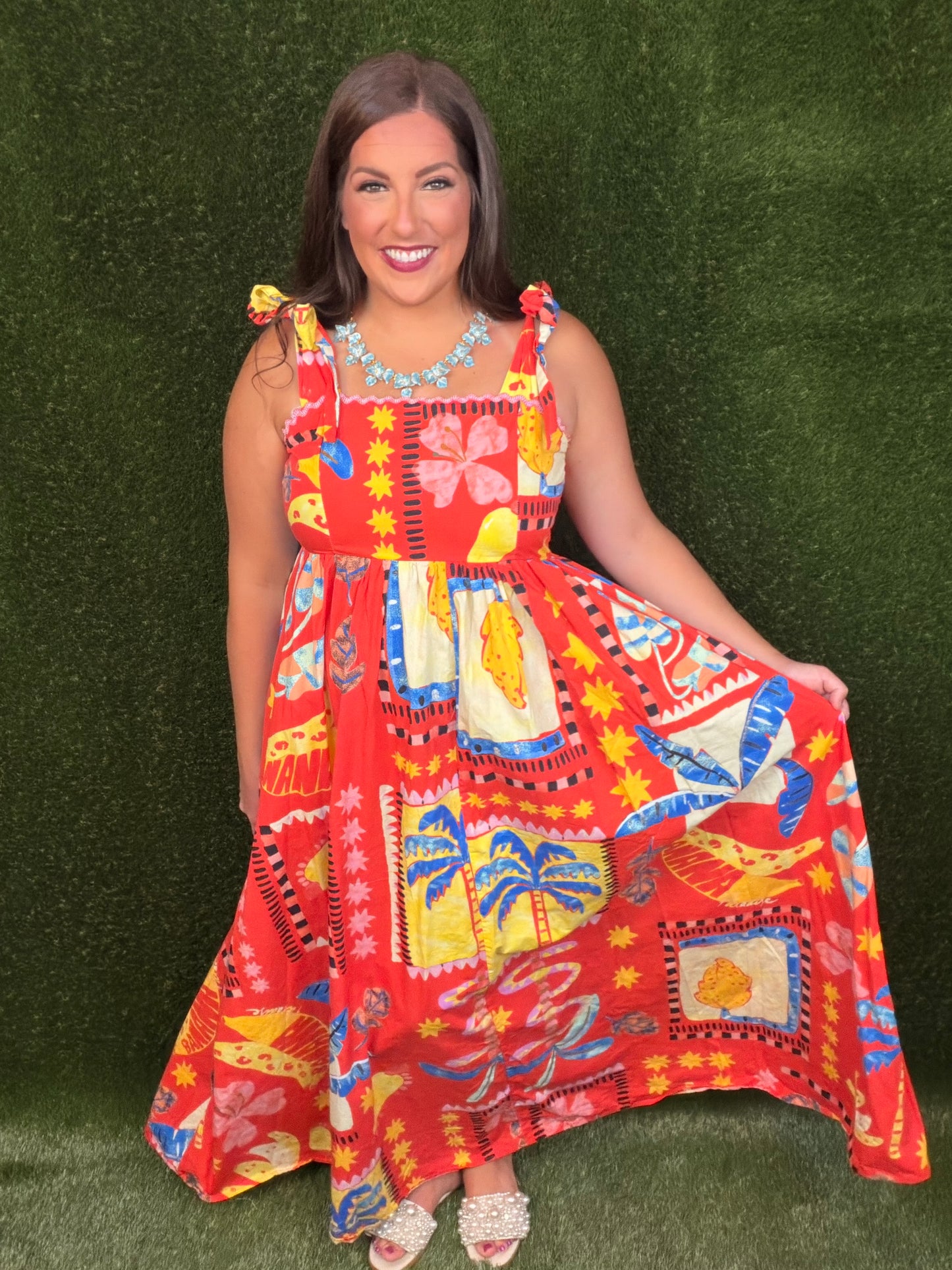 Savannah Maxi Dress - Retro Red