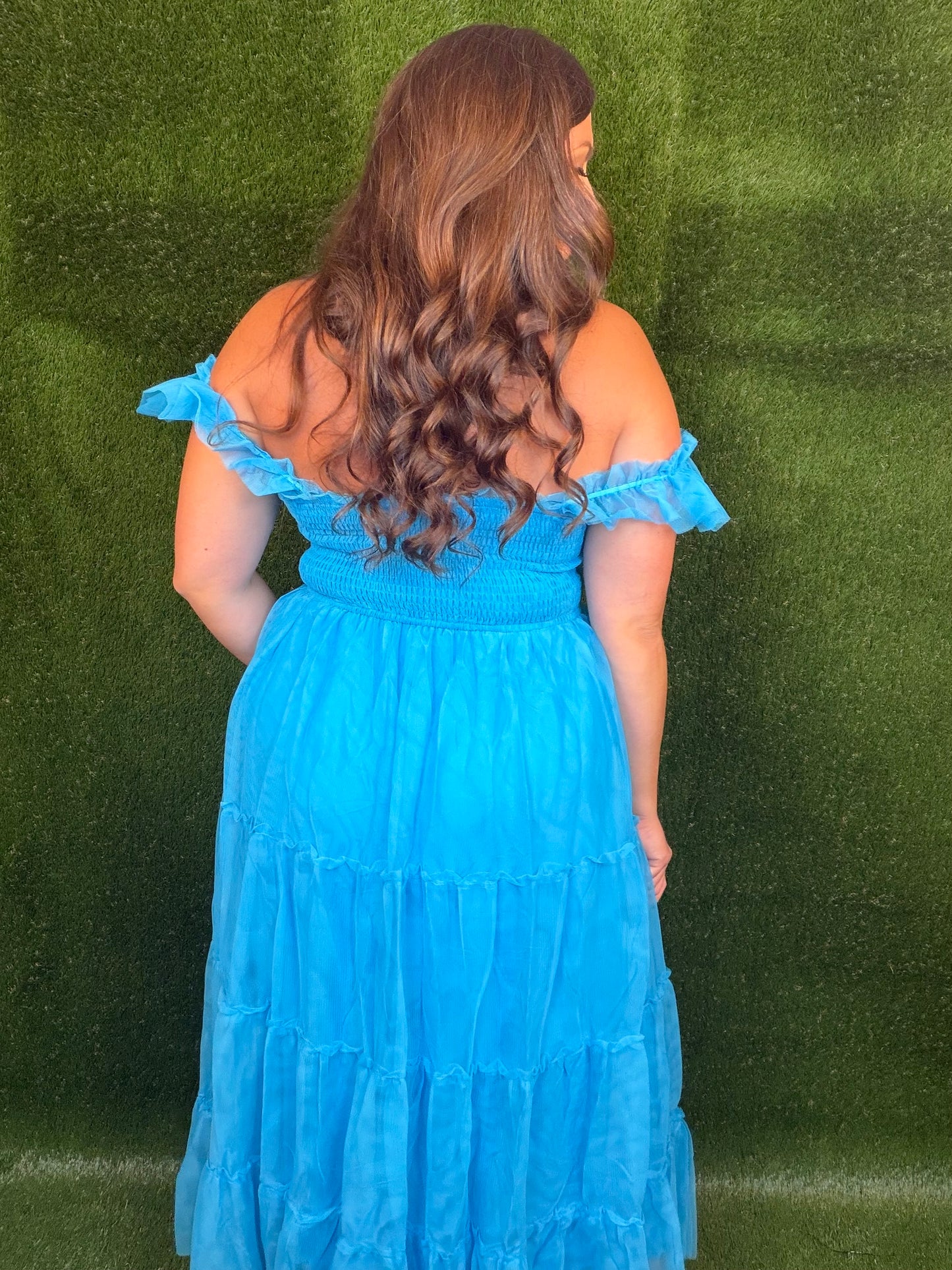 Belle Of The Ball Tulle Midi Dress - Hawaiian Blue