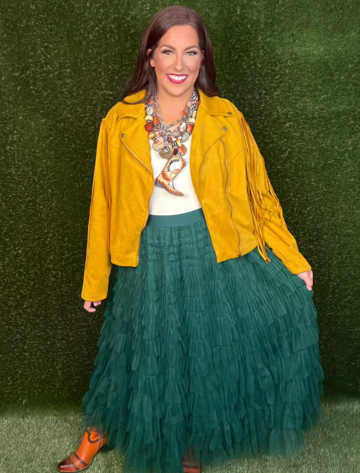 Secret Garden Maxi Skirt  - Green