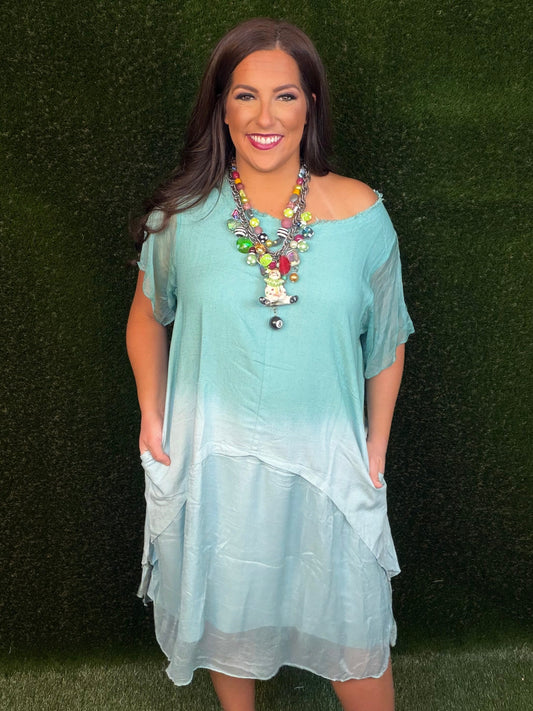 Turquoise Ombre Dress