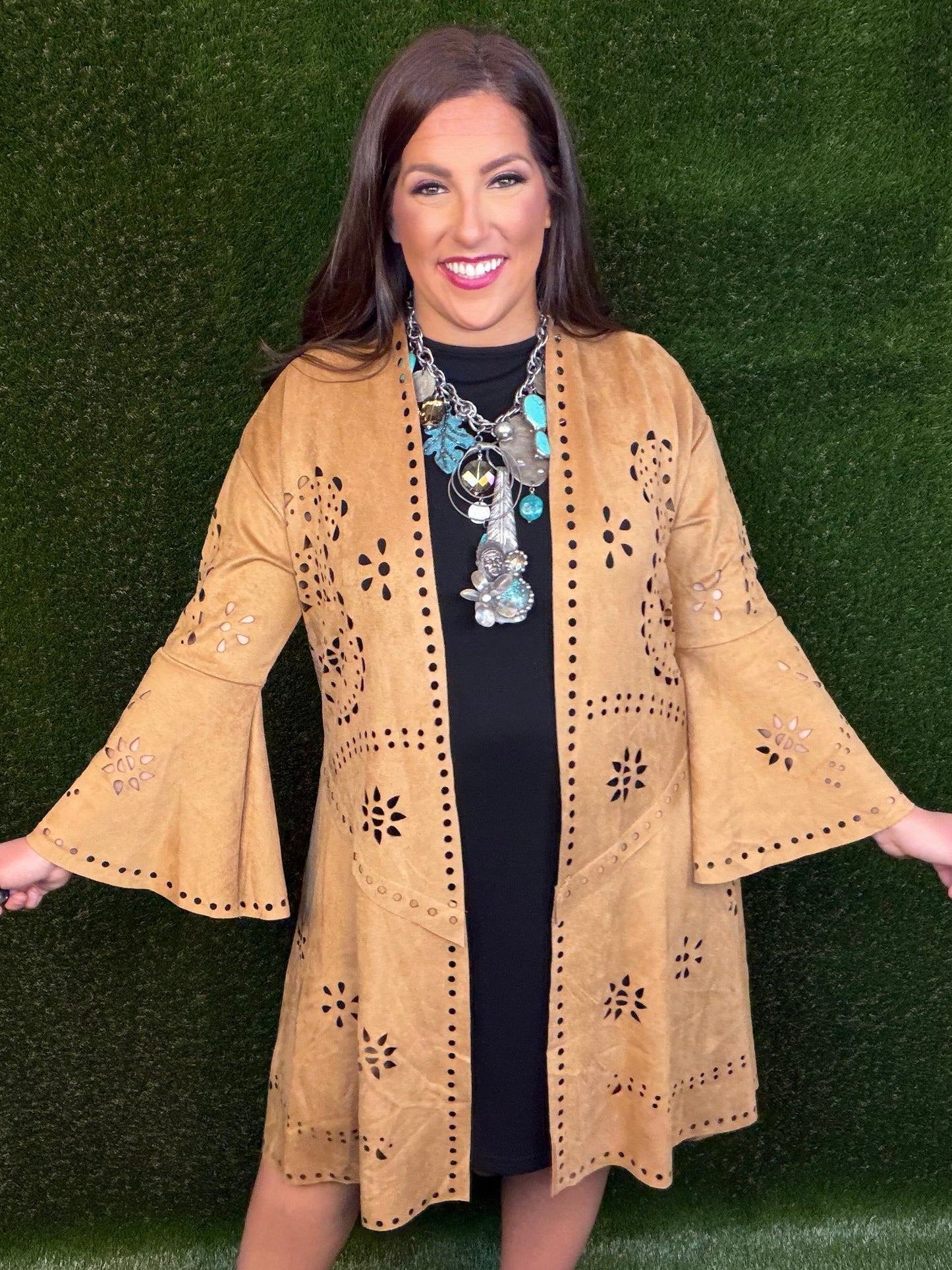 Hey There Cowgirl Kimono - Camel