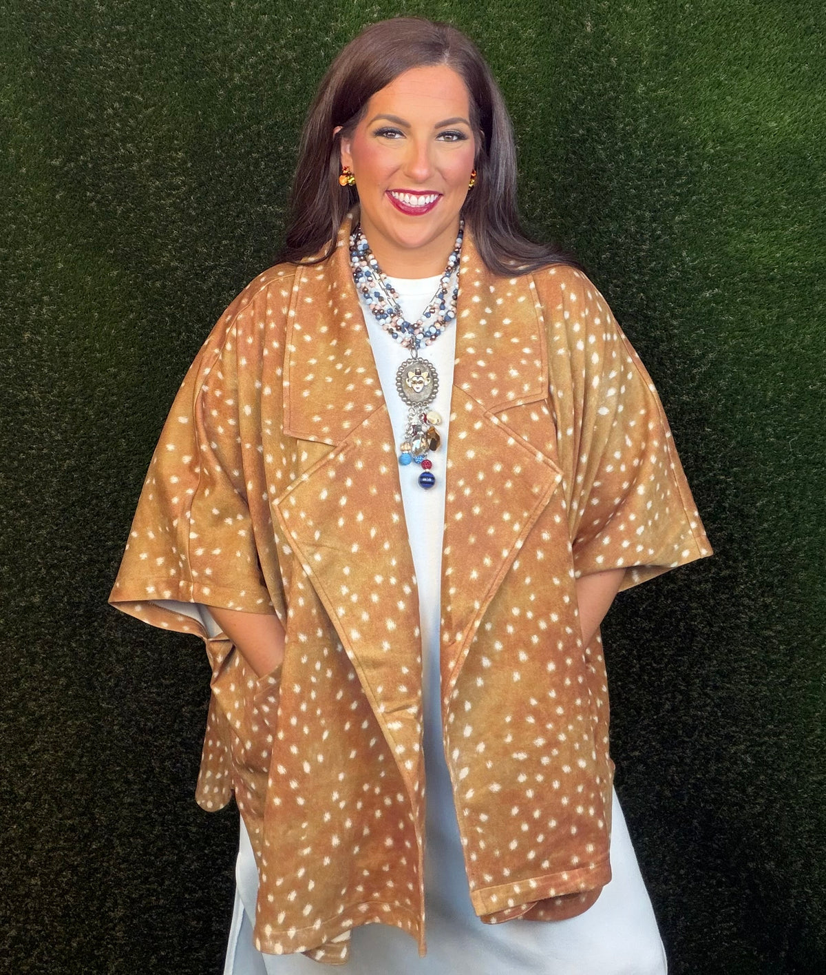 Fawn Over Me Oversized Cardigan - Brown