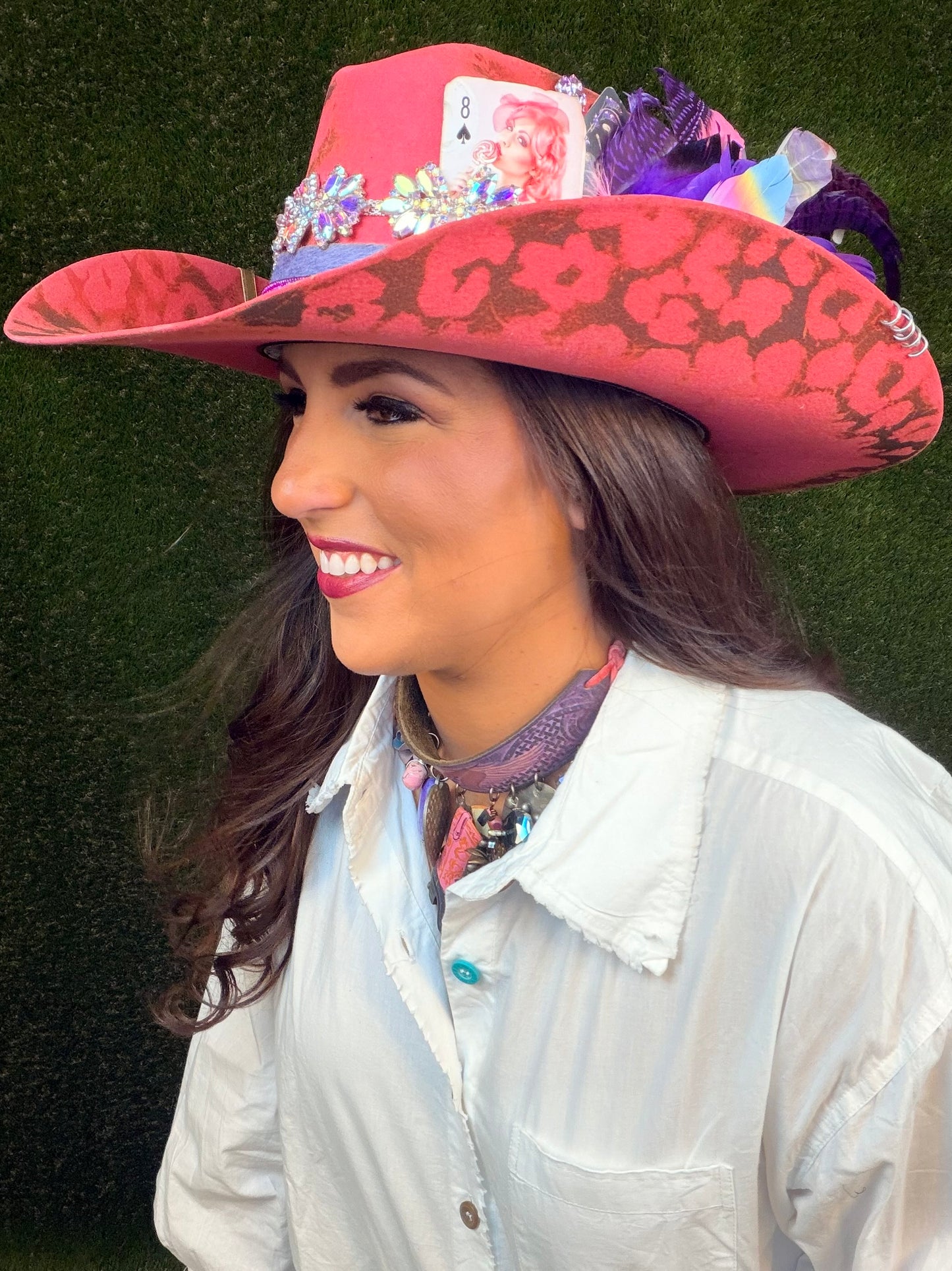 I Want Candy Cowboy Hat - Pink - Size Large