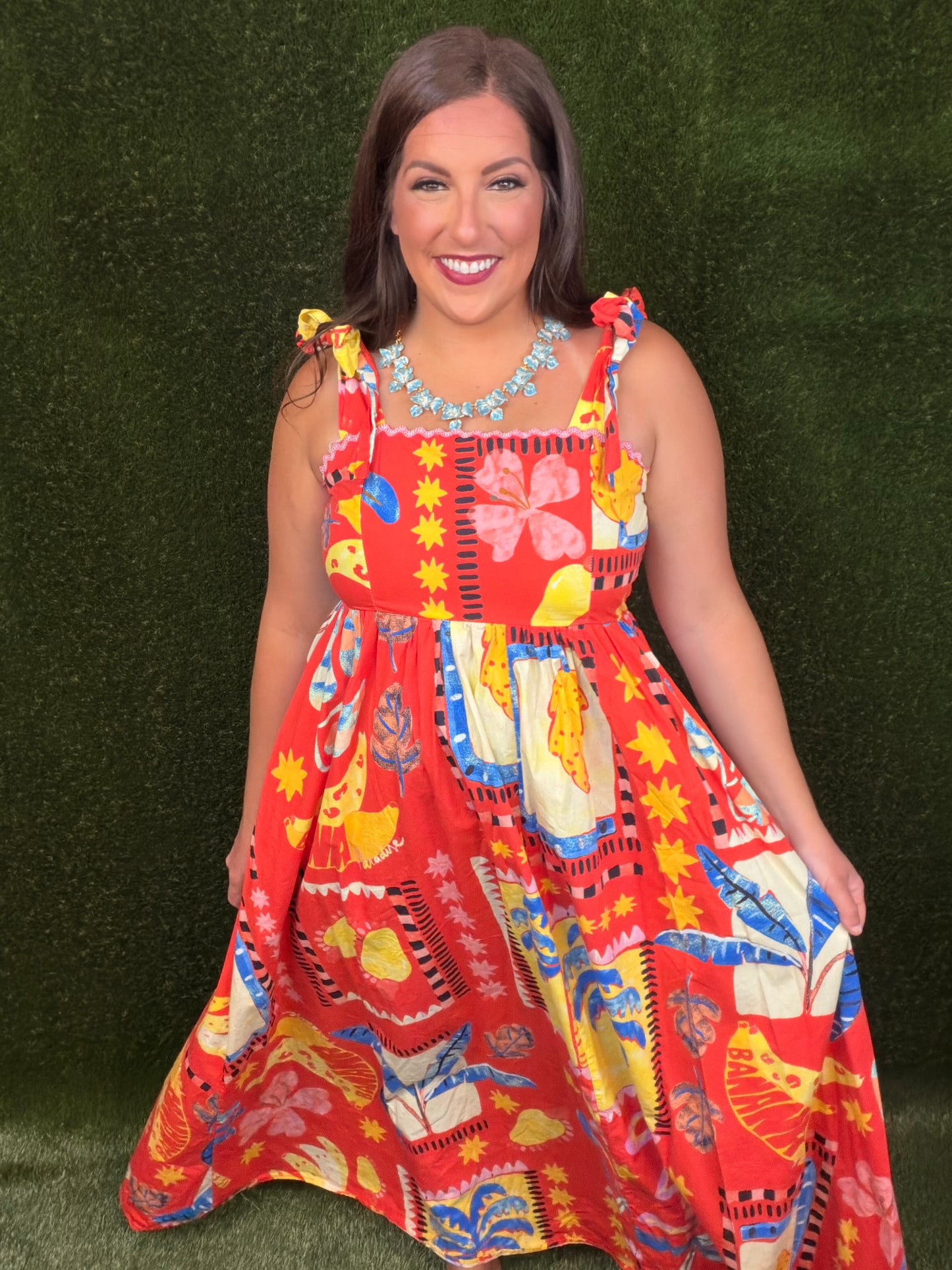 Savannah Maxi Dress - Retro Red