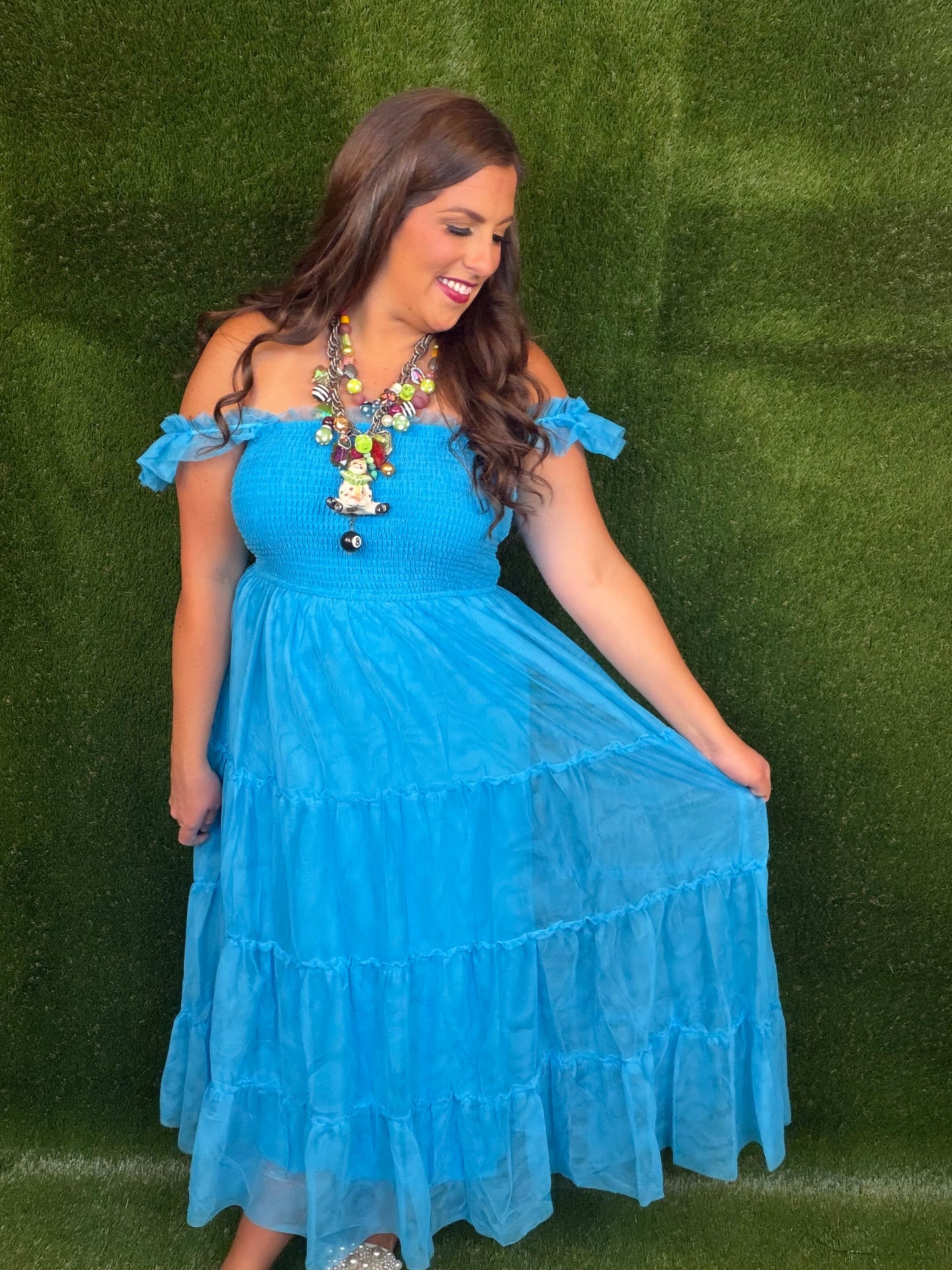 Belle Of The Ball Tulle Midi Dress - Hawaiian Blue