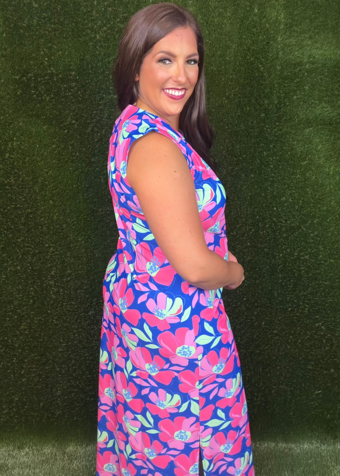 Sugar Magnolia Maxi Dress - Cobalt Blue