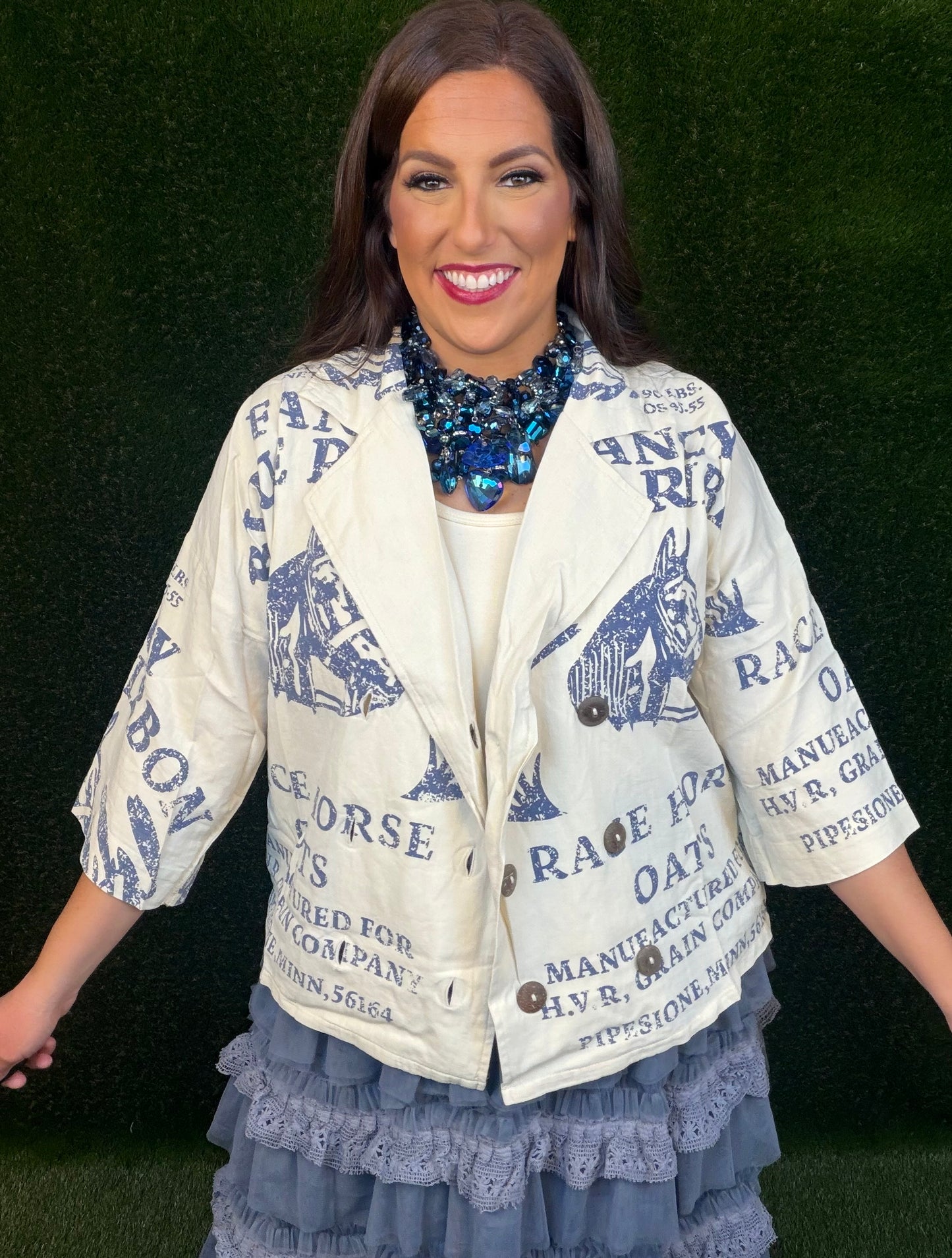 Gold Farm Grown Flour Sack Jacket - Blue Ribbon Horse