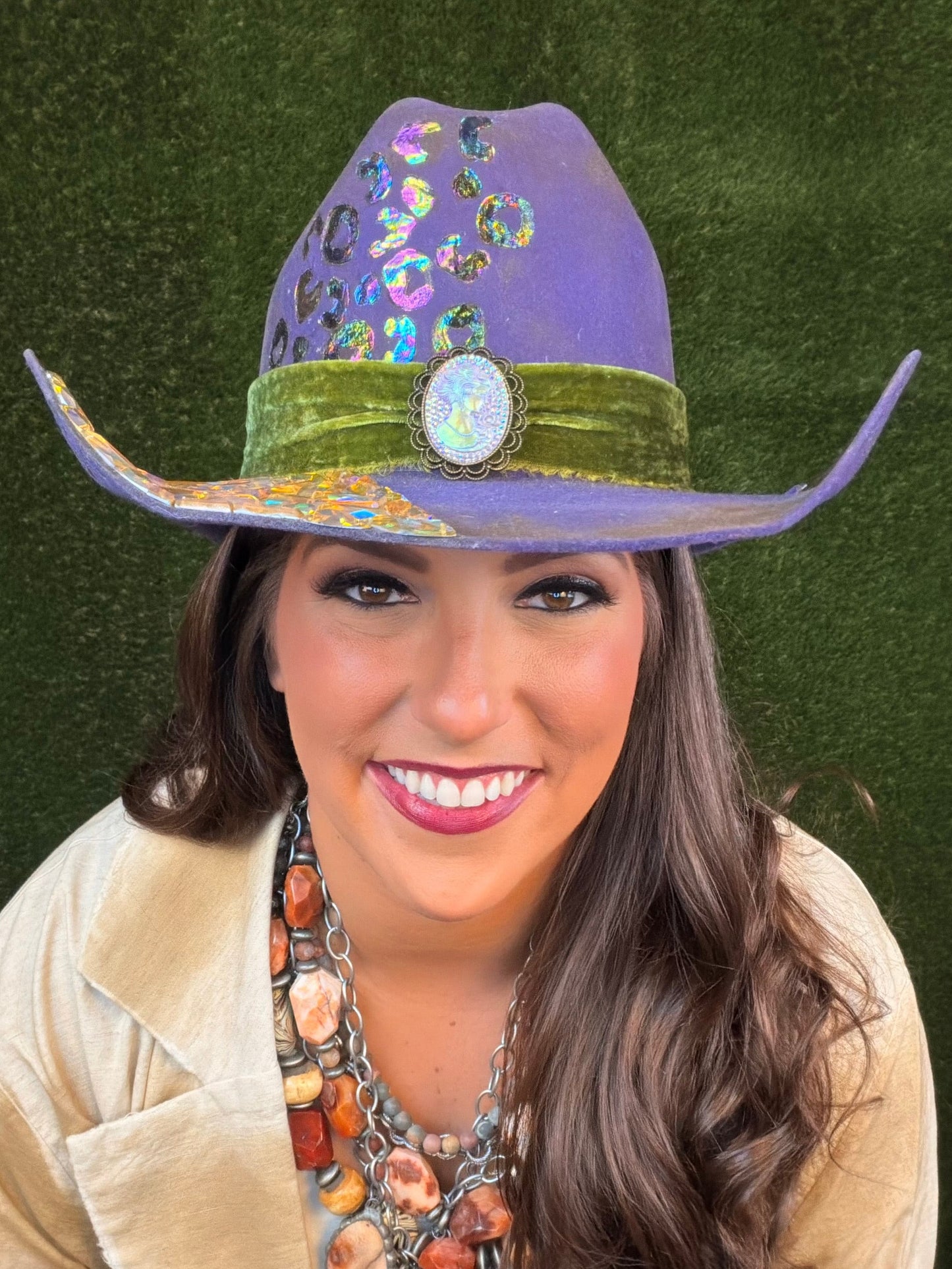 Vintage Sparkle Cowboy Hat - Size Medium