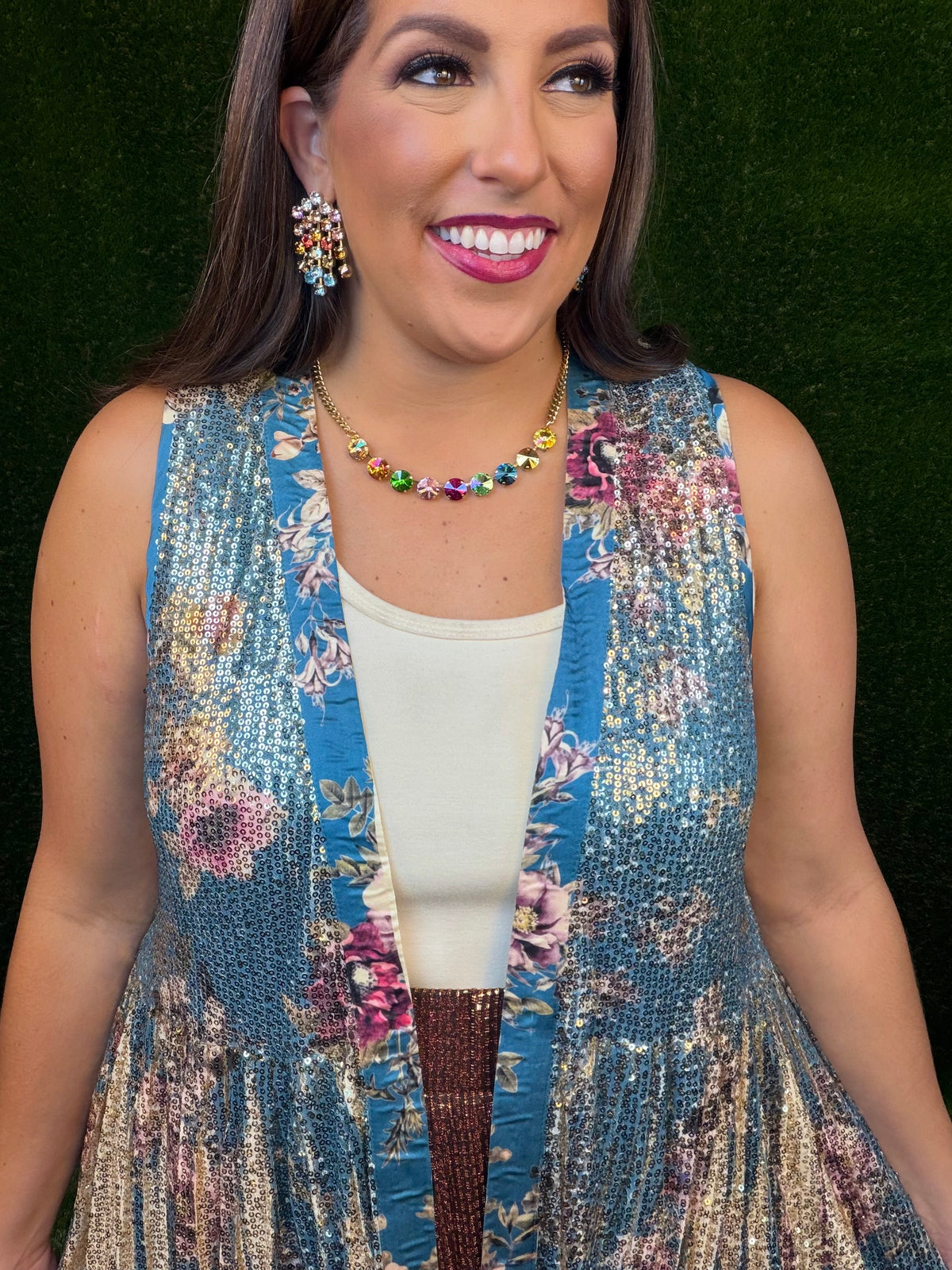 Dripping In Gold Duster - Teal