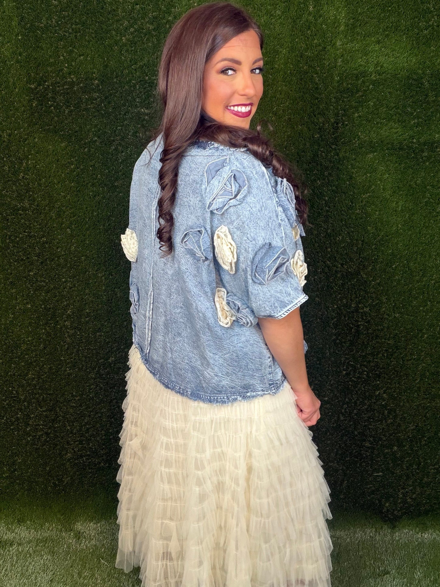 Easy To Love Ruffle Tiered Skirt - Cream
