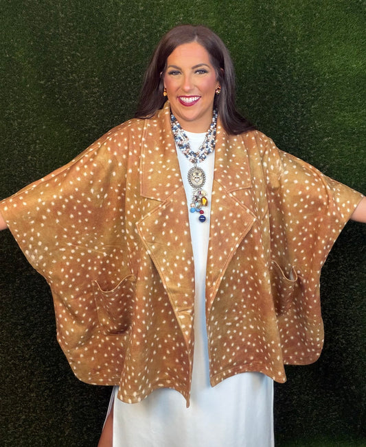 Fawn Over Me Oversized Cardigan - Brown