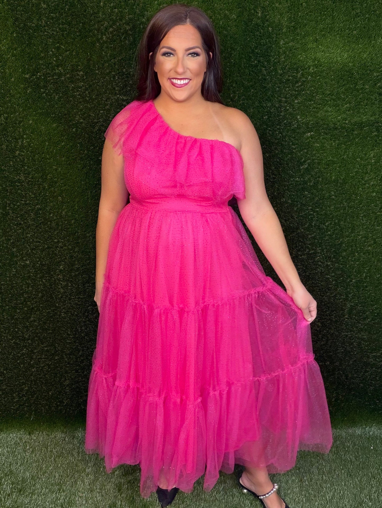 Life's A Party Midi Dress - Hot Pink