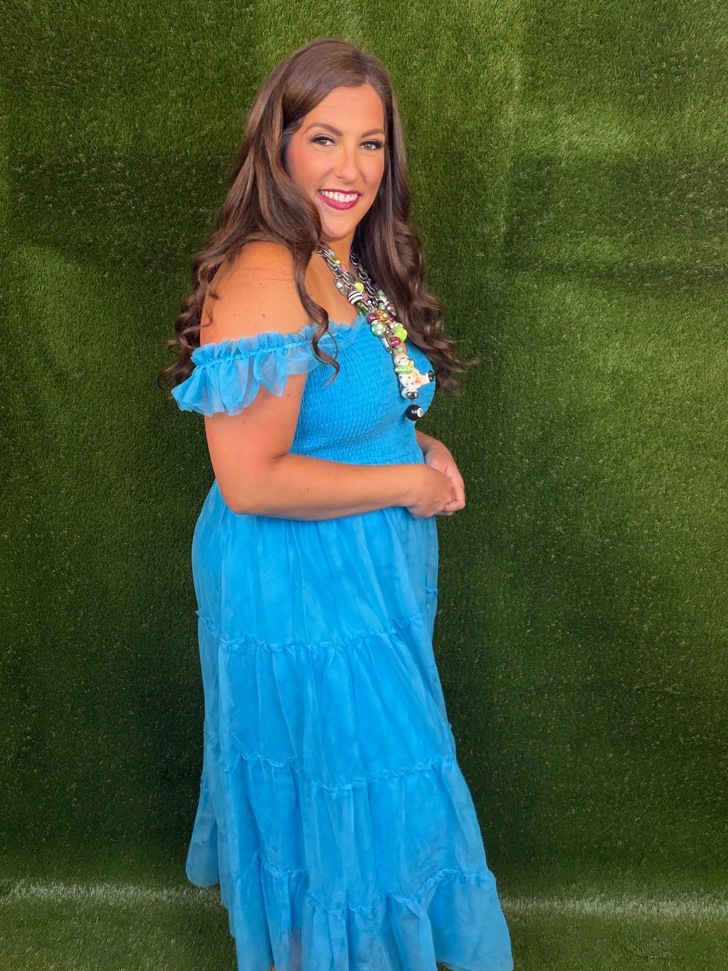 Belle Of The Ball Tulle Midi Dress - Hawaiian Blue