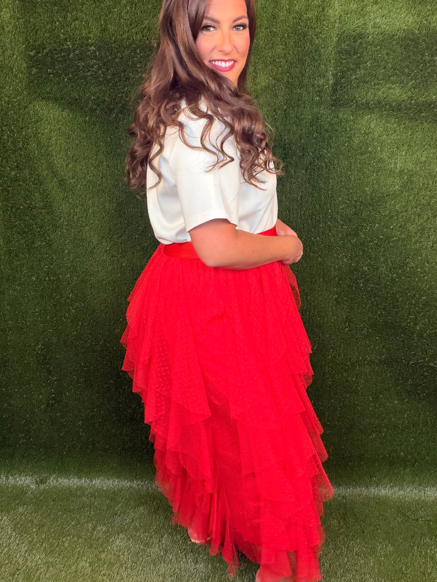 The Home Team Tulle Skirt - Red