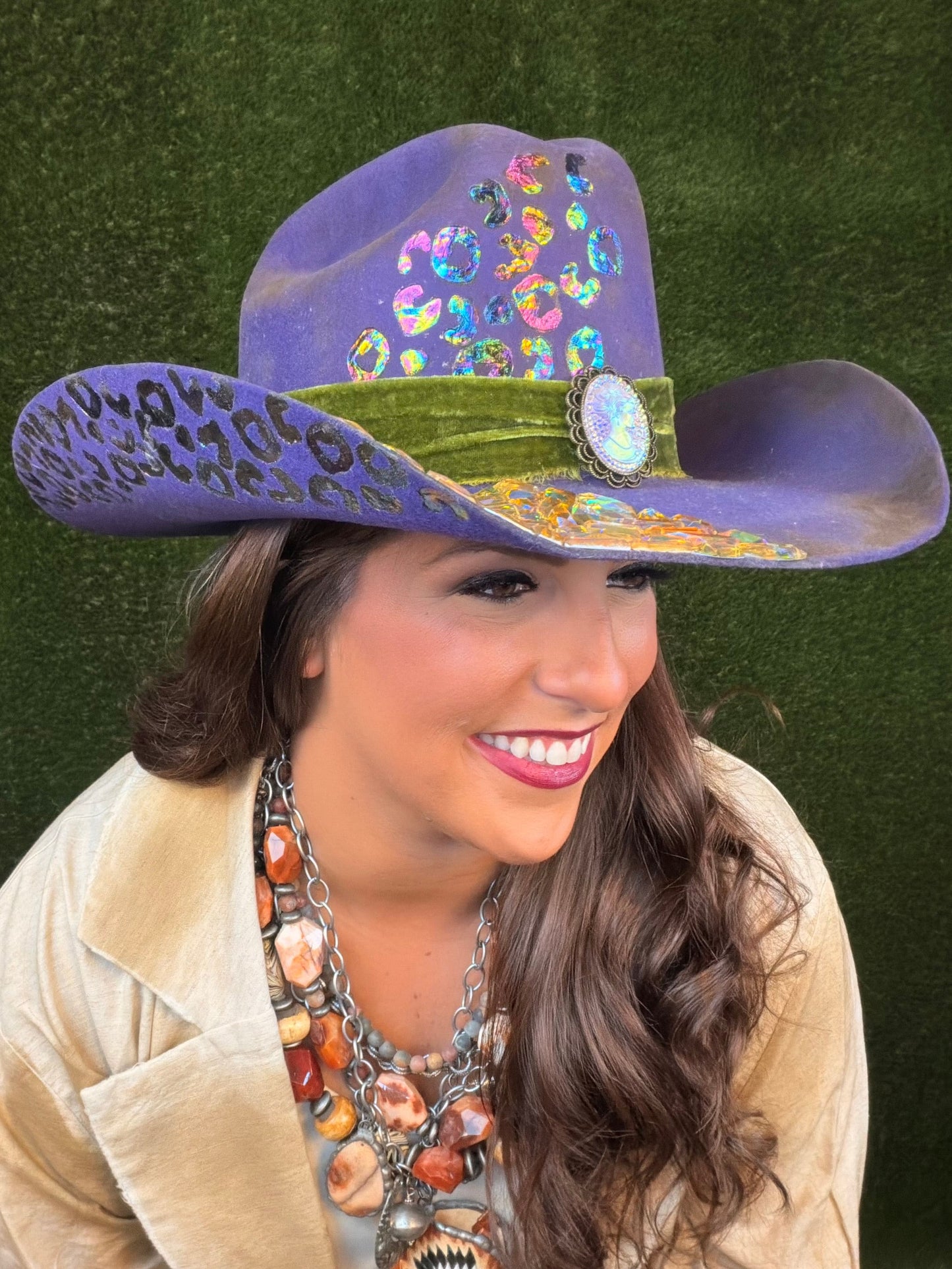Vintage Sparkle Cowboy Hat - Size Medium