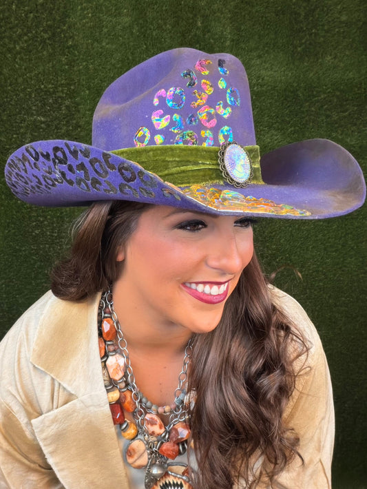 Vintage Sparkle Cowboy Hat - Size Medium