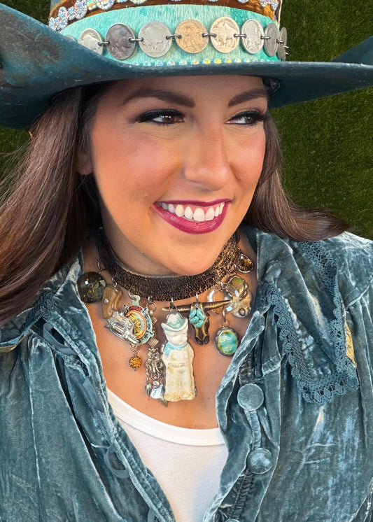 Here comes trouble cowboy choker