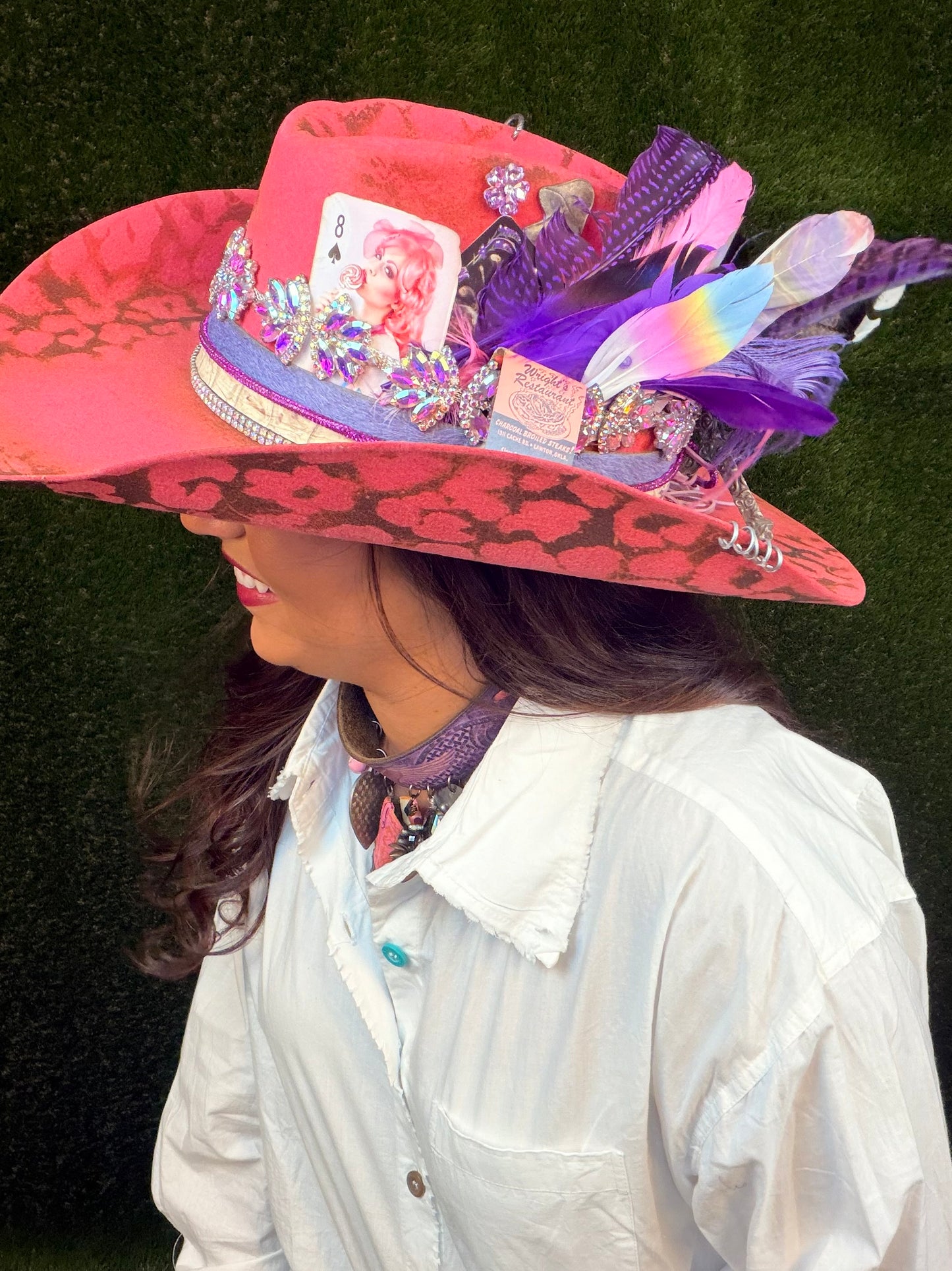 I Want Candy Cowboy Hat - Pink - Size Large