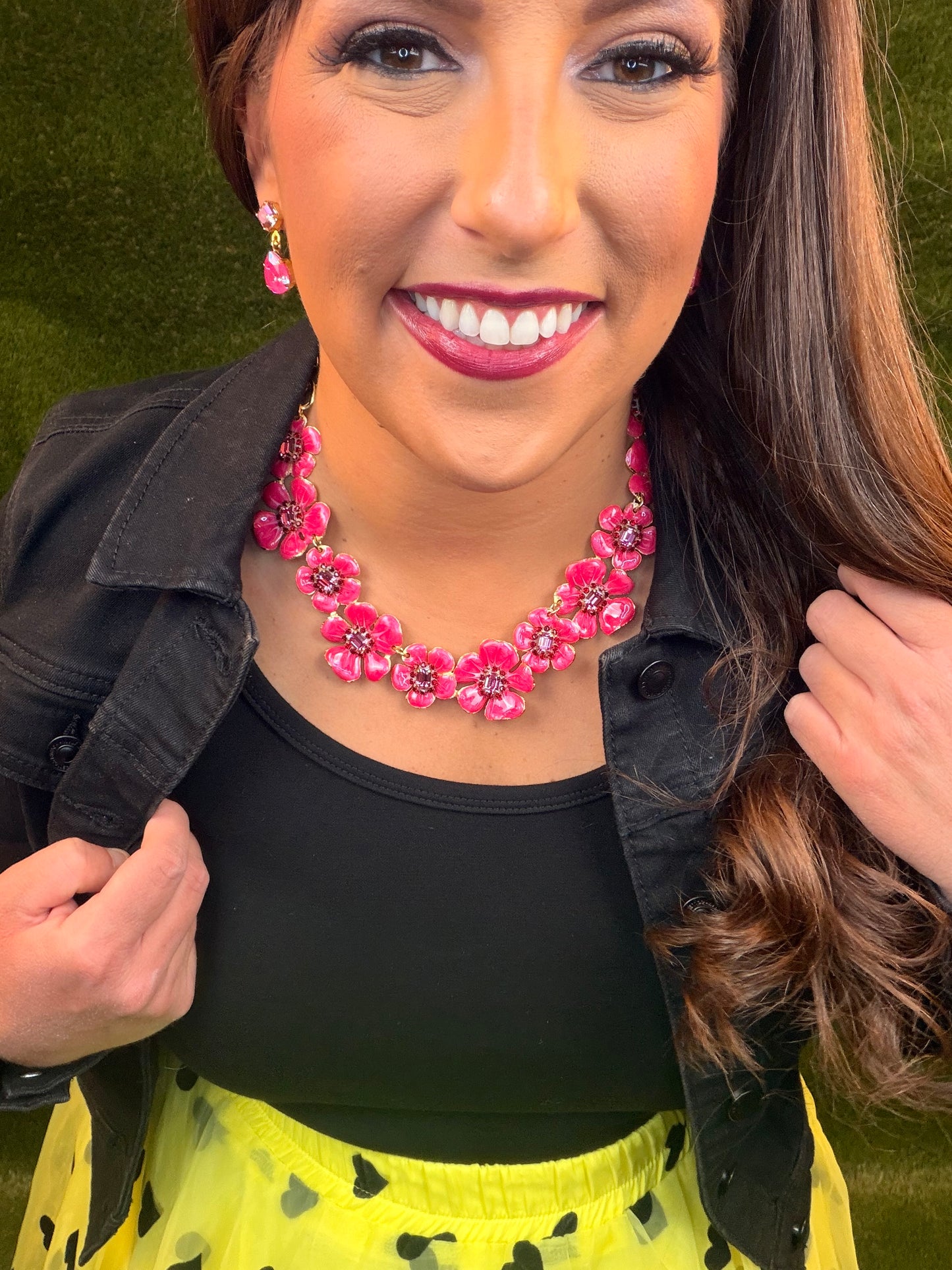 Mini Estelle Earrings in Fairy Dust - Ultra Fuchsia