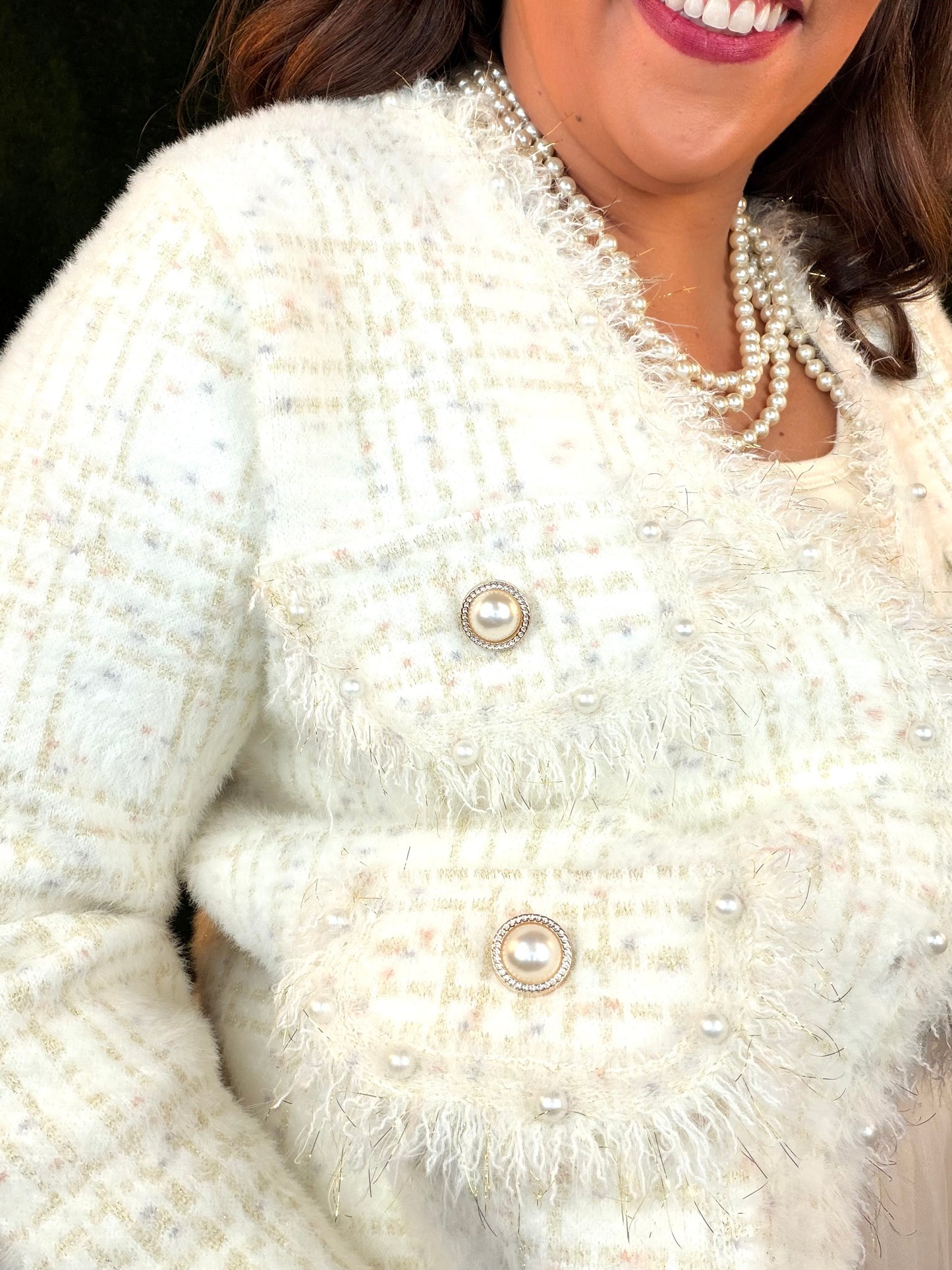 The Princess Diaries Soft Plaid Jacket - Ivory
