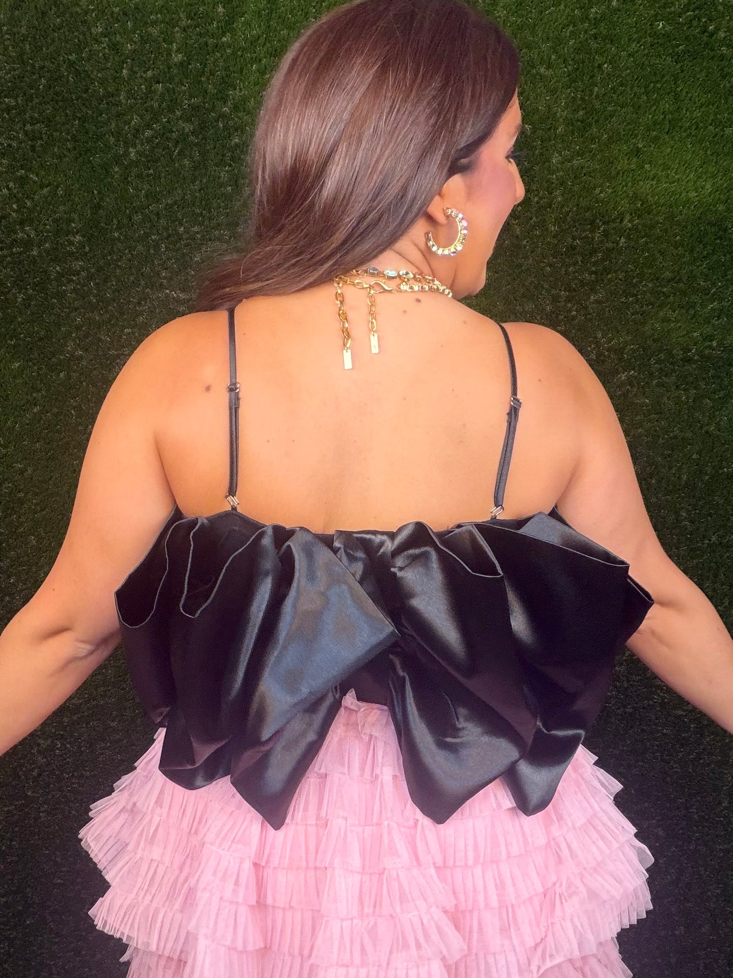 Bradshaw Big Bow Crop Top - Black