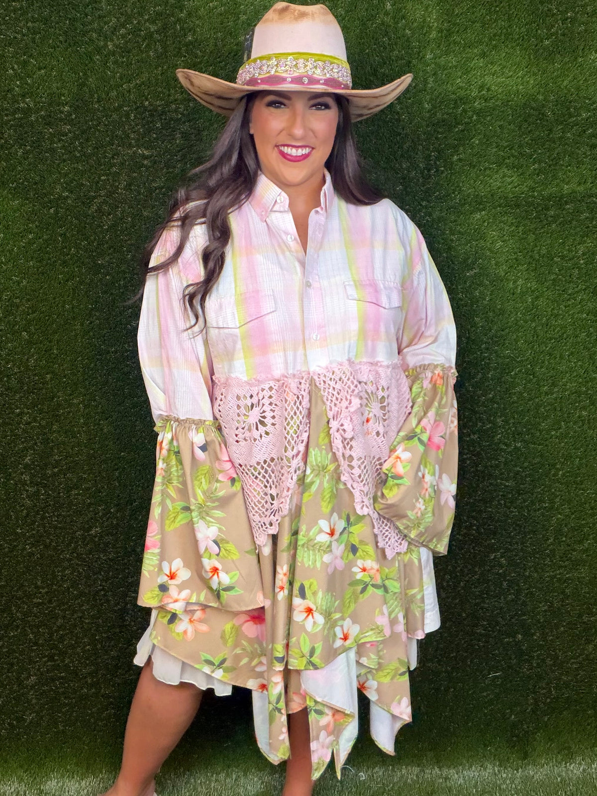 Baby (Pink) Love Plaid Floral Dress