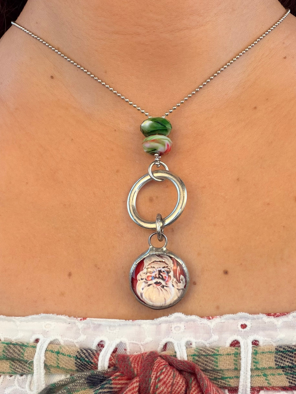 He Sees You When You're Drinking Necklace
